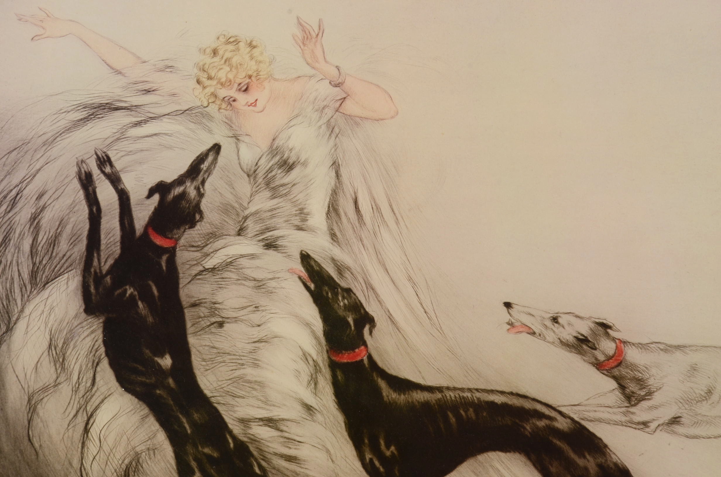 Framed Louis Icart "Coursing" Print