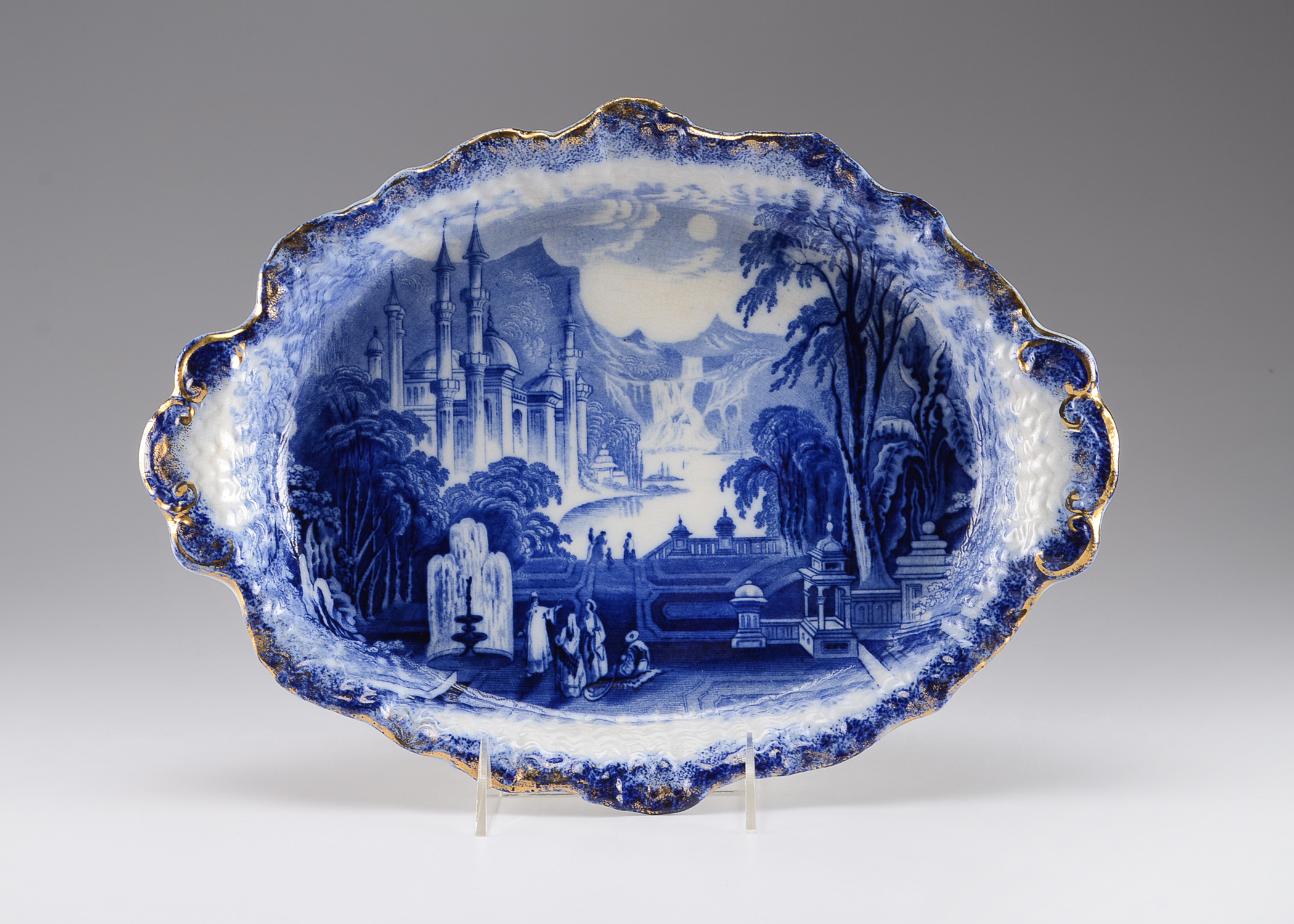 Flow Blue John Wedgwood Peruvian Pattern