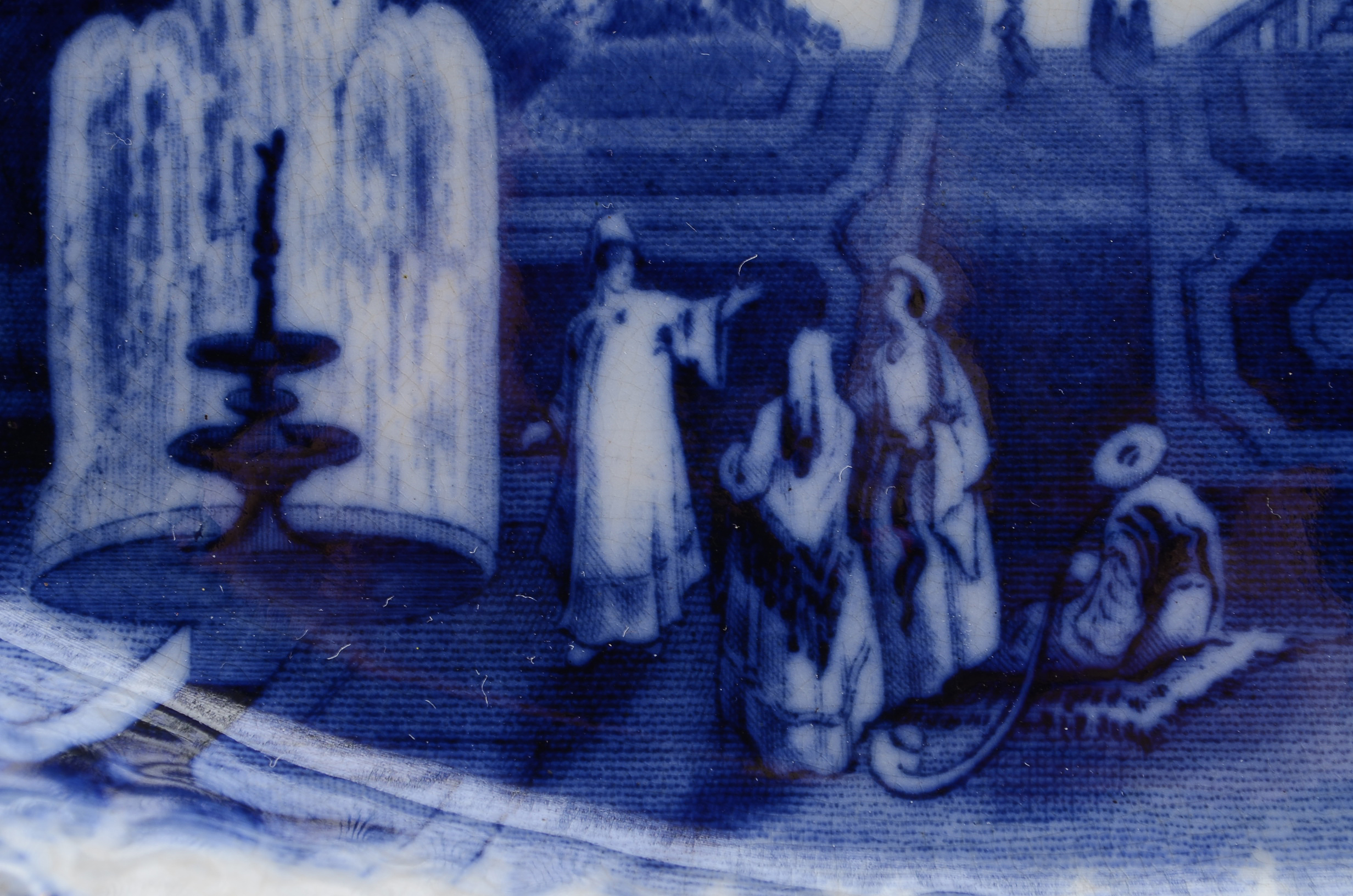 Flow Blue John Wedgwood Peruvian Pattern