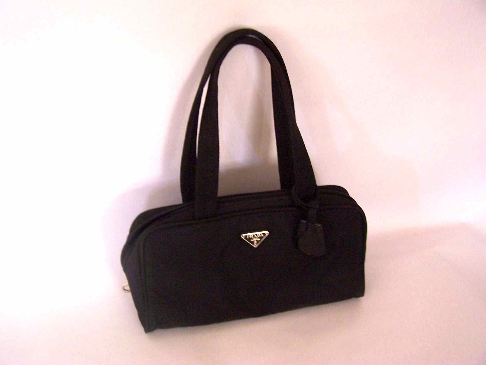 Prada Black Microfiber Hand Bag