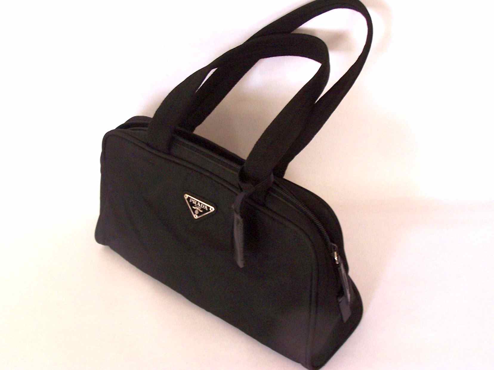 Prada Black Microfiber Hand Bag