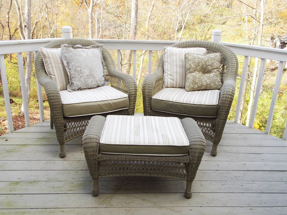 Martha Stewart Patio/Porch Chairs and Ottoman