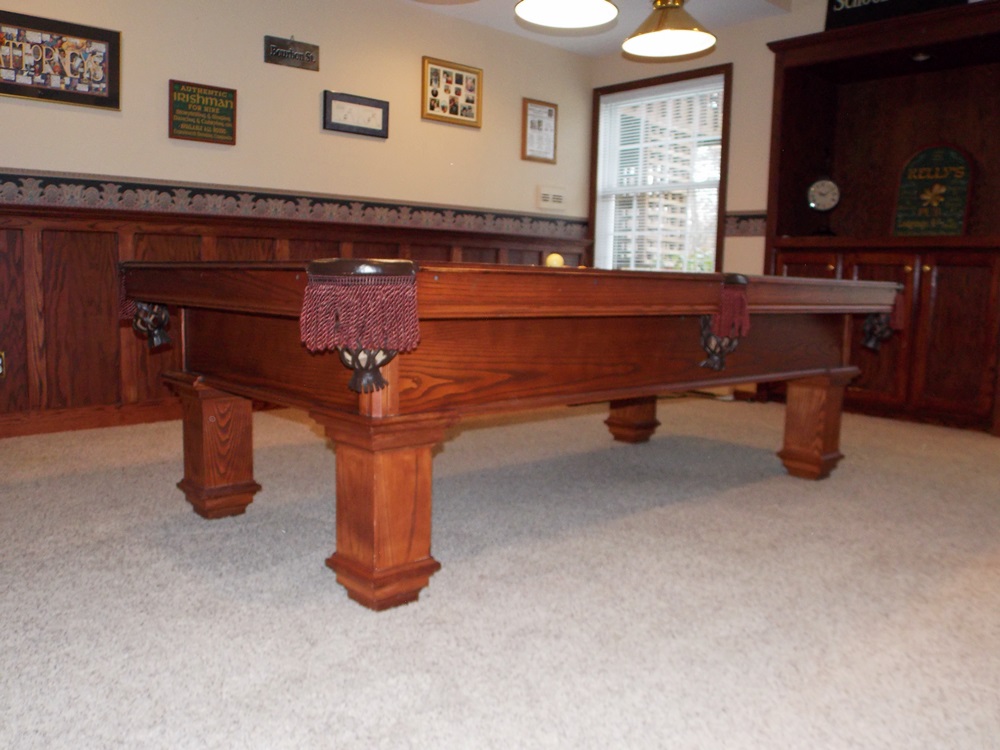 Peter Vitalie Pool Table with an Oak Base