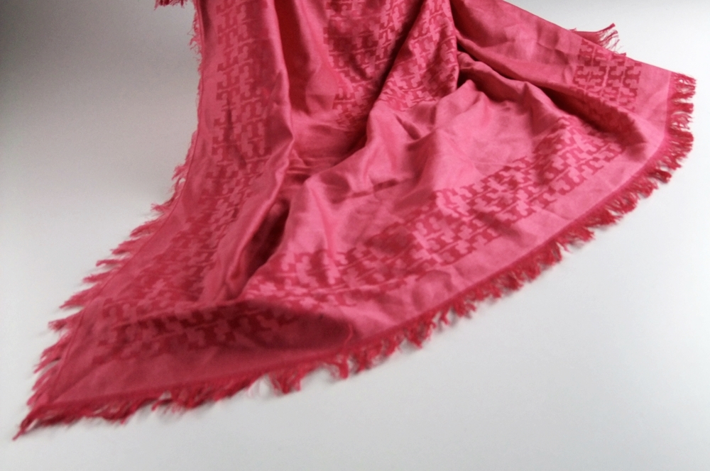 Tory Burch Signature Logo Jacquard Shawl 