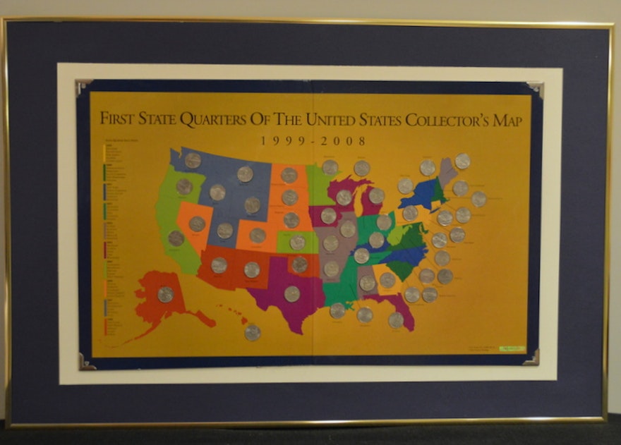 First State Quarters of The United States Collector's Map