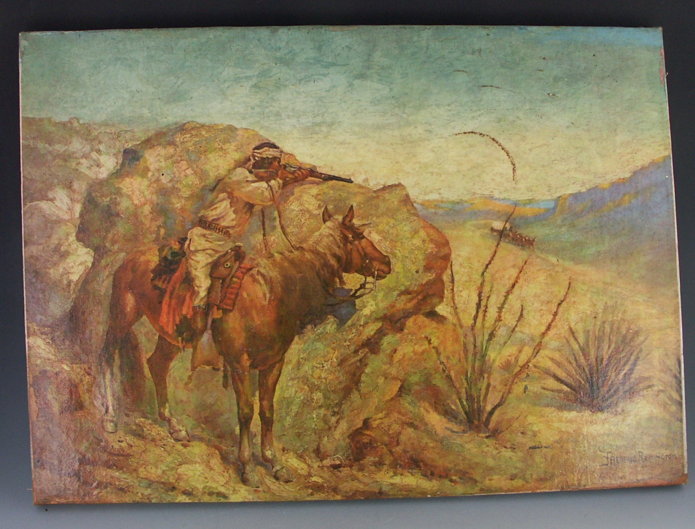 Frederic Remington Giclee on Canvas "Apache Ambush"
