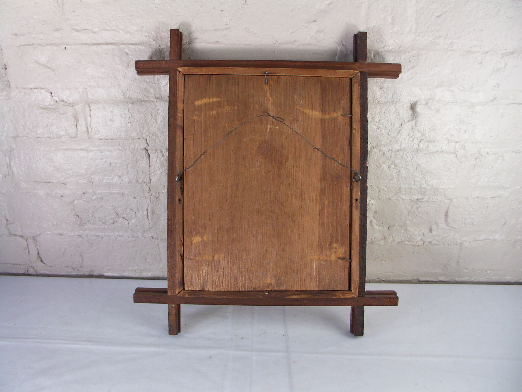 Antique Red Riding Hood Print in Black Forest Style Frame