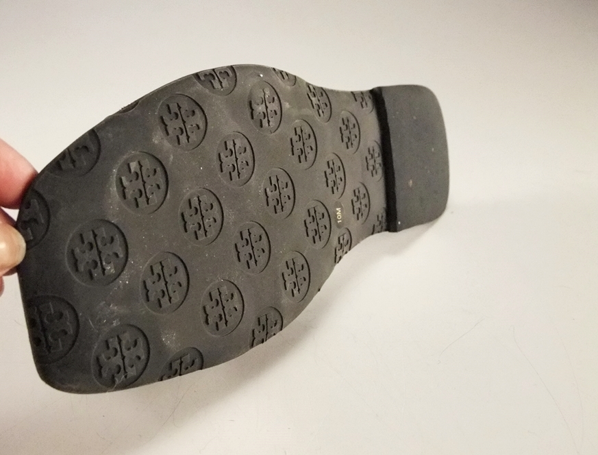 Pair of Tory Burch Leather Gaby Slides in Coconut