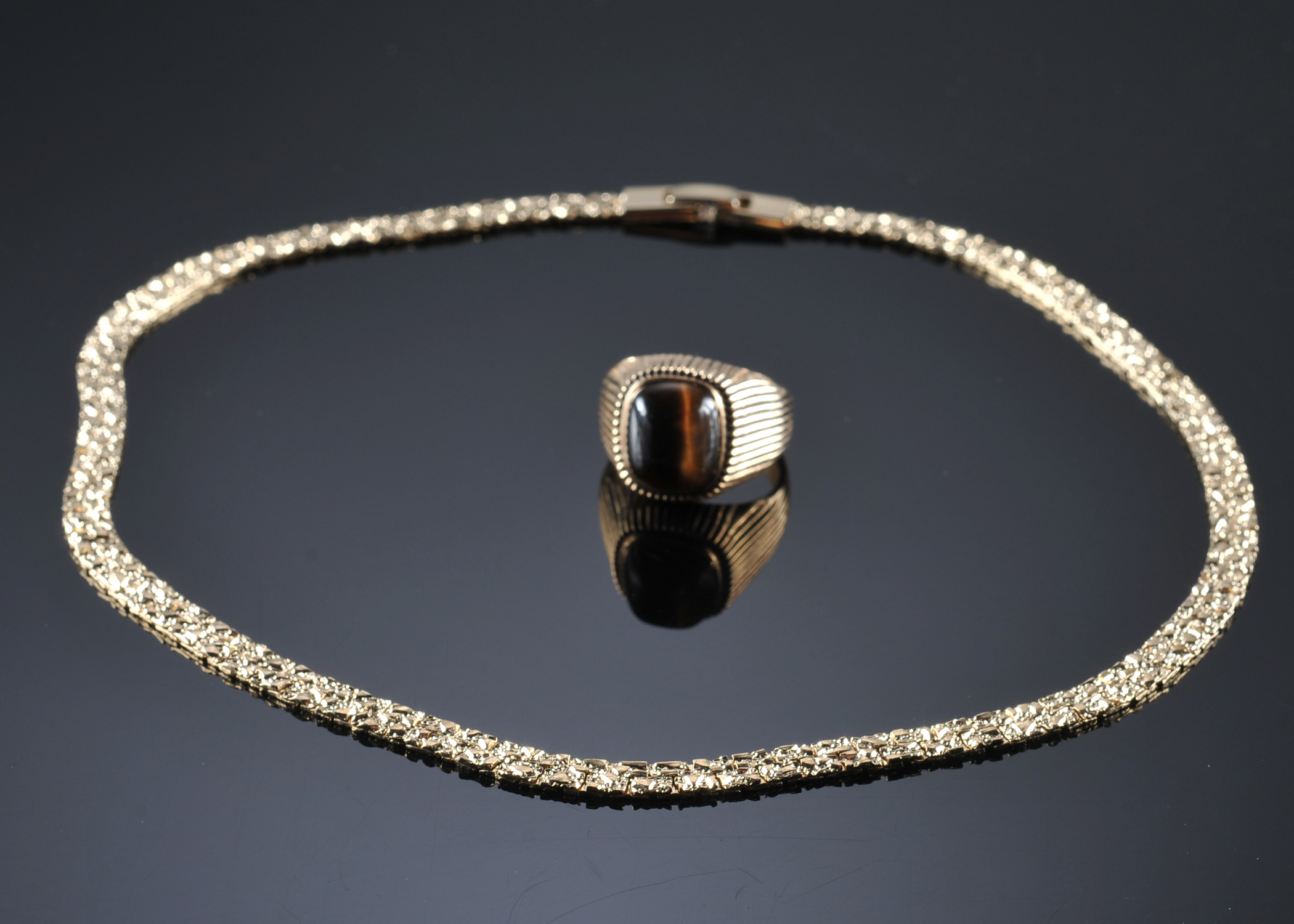  Men's Modern Necklace and Ring