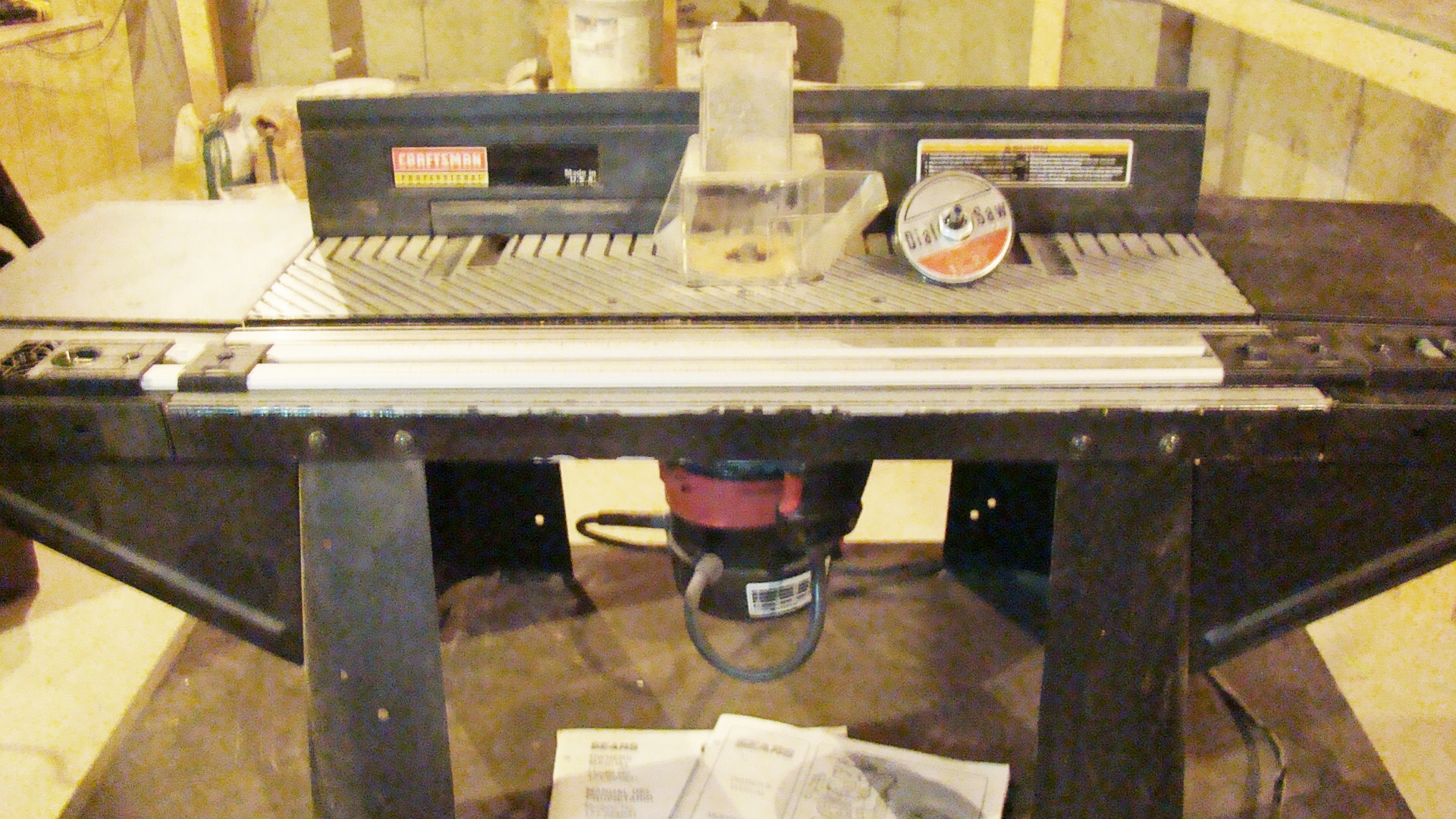 Craftsman Router, Router table mounted on Homemade table