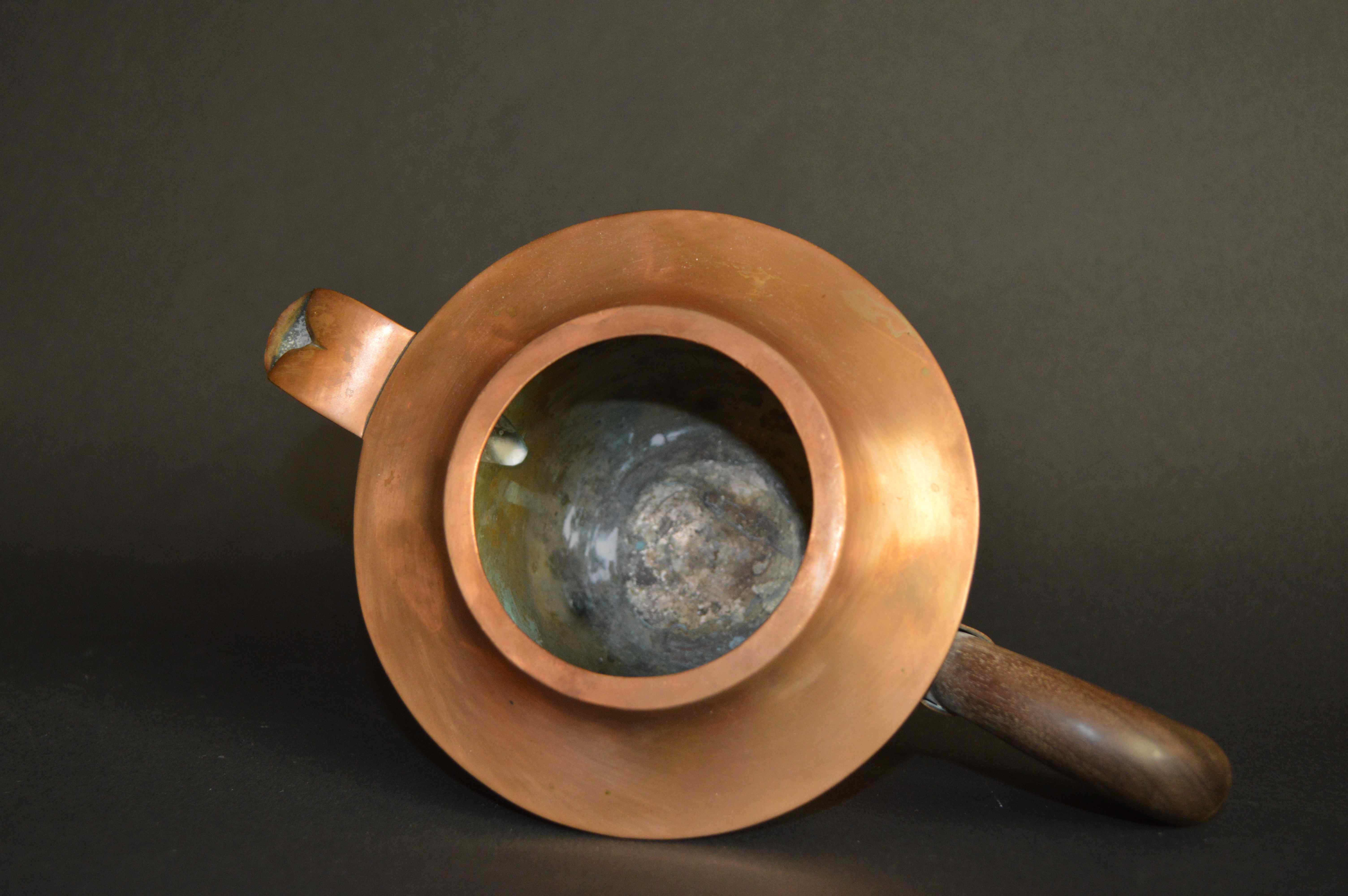 Modern Copper Cream & Sugar Set Made in Mexico by J. Jimenez 