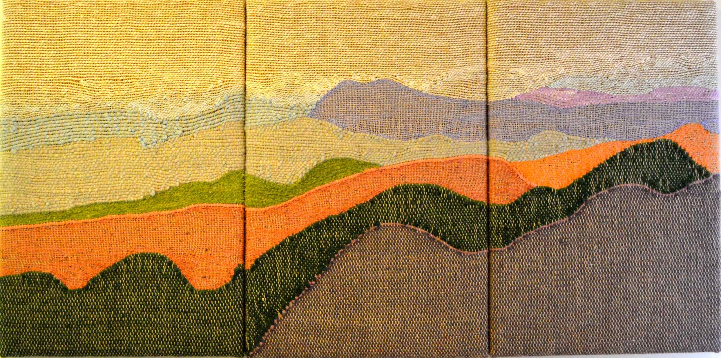 Barbara Grenell Woven Yarn Triptych 