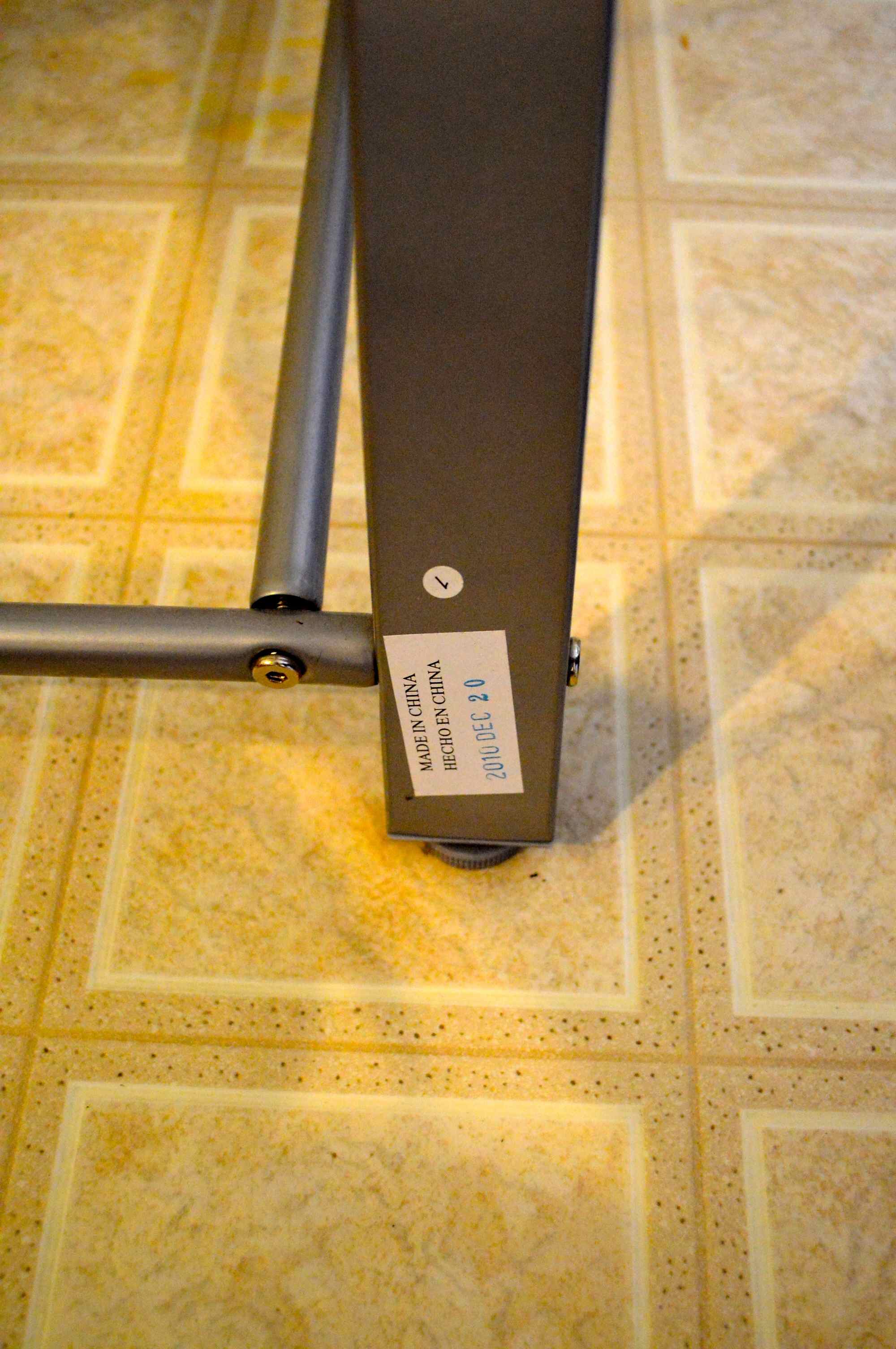 Contemporary Glass-Top Desk on Silver Metal Base