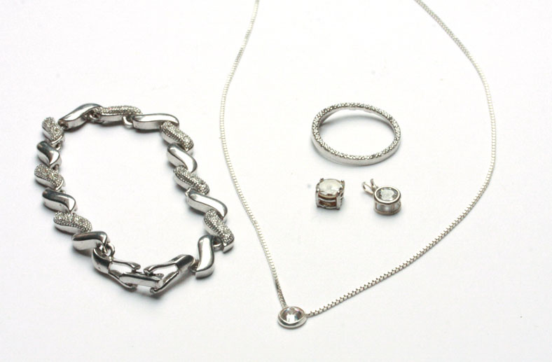 Sterling & Rhinestone Pendants & More