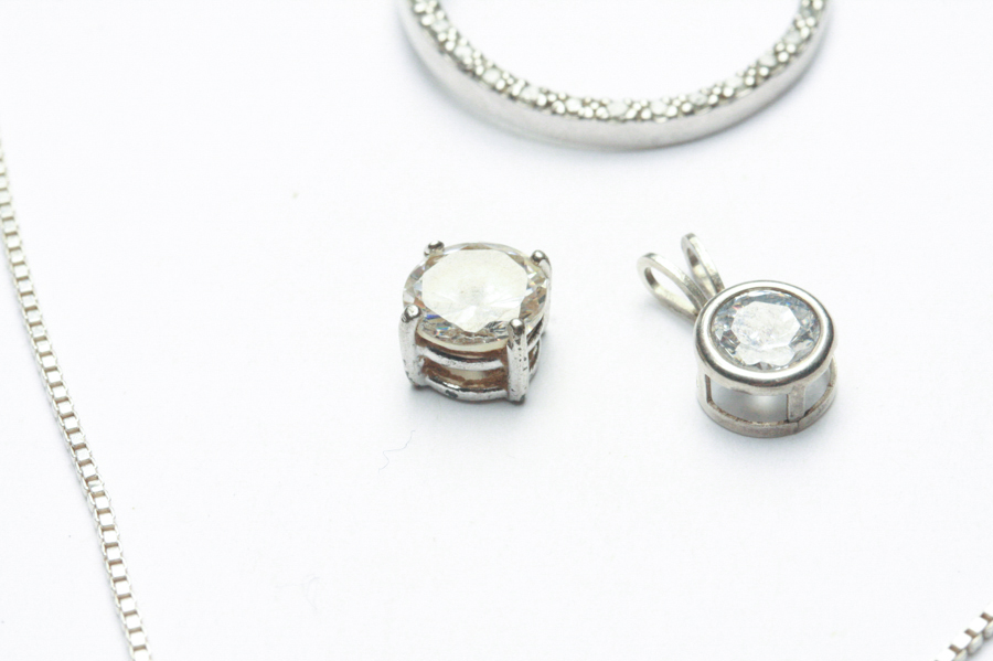 Sterling & Rhinestone Pendants & More