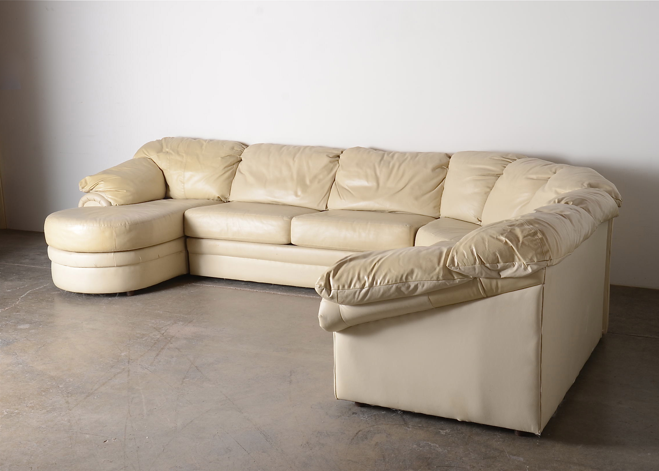 Bench Craft Four Piece Leather Sectional Sofa