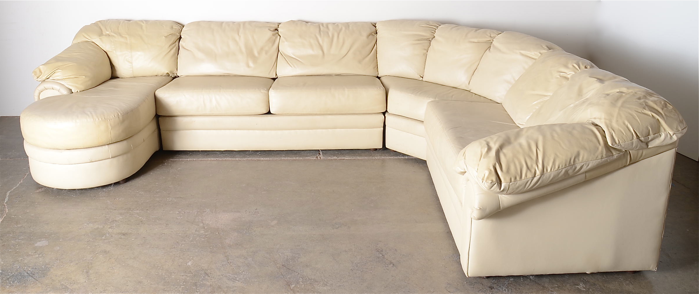 Bench Craft Four Piece Leather Sectional Sofa