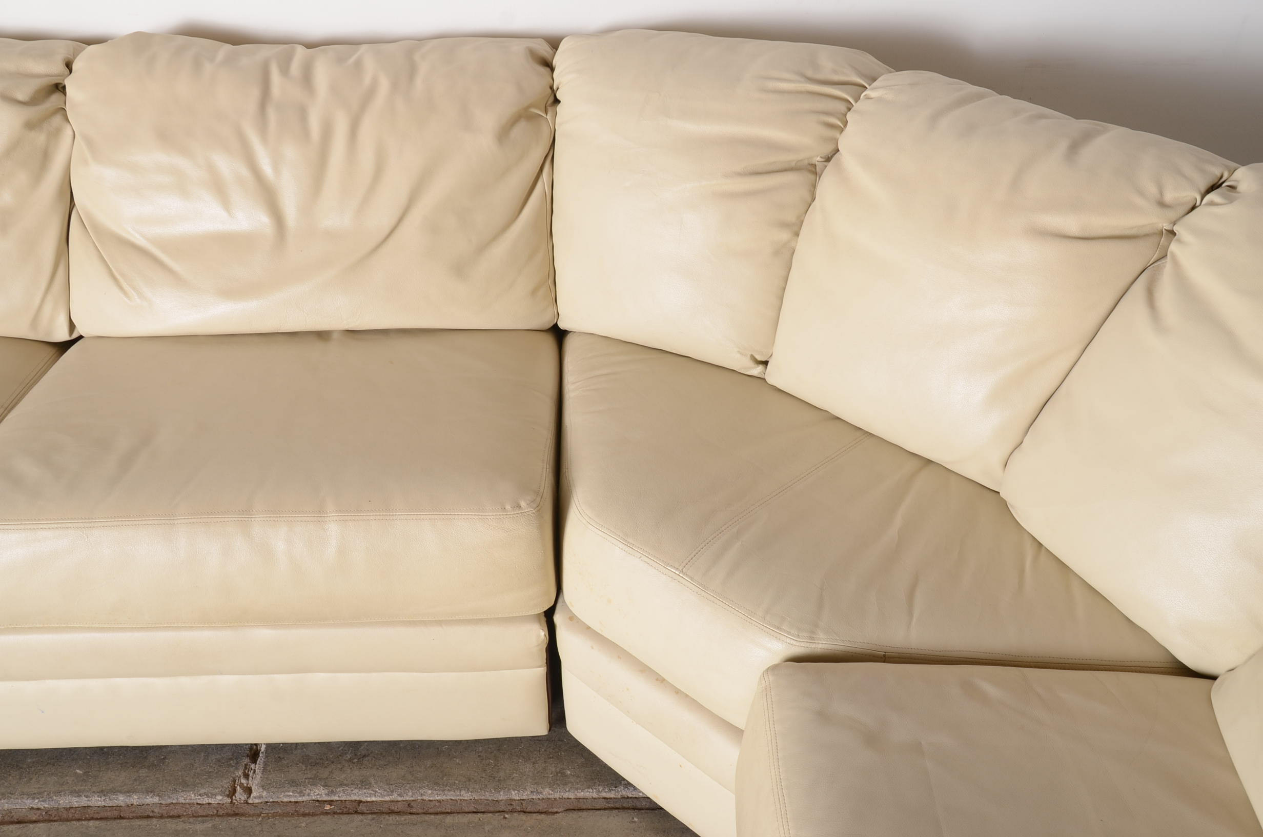 Bench Craft Four Piece Leather Sectional Sofa