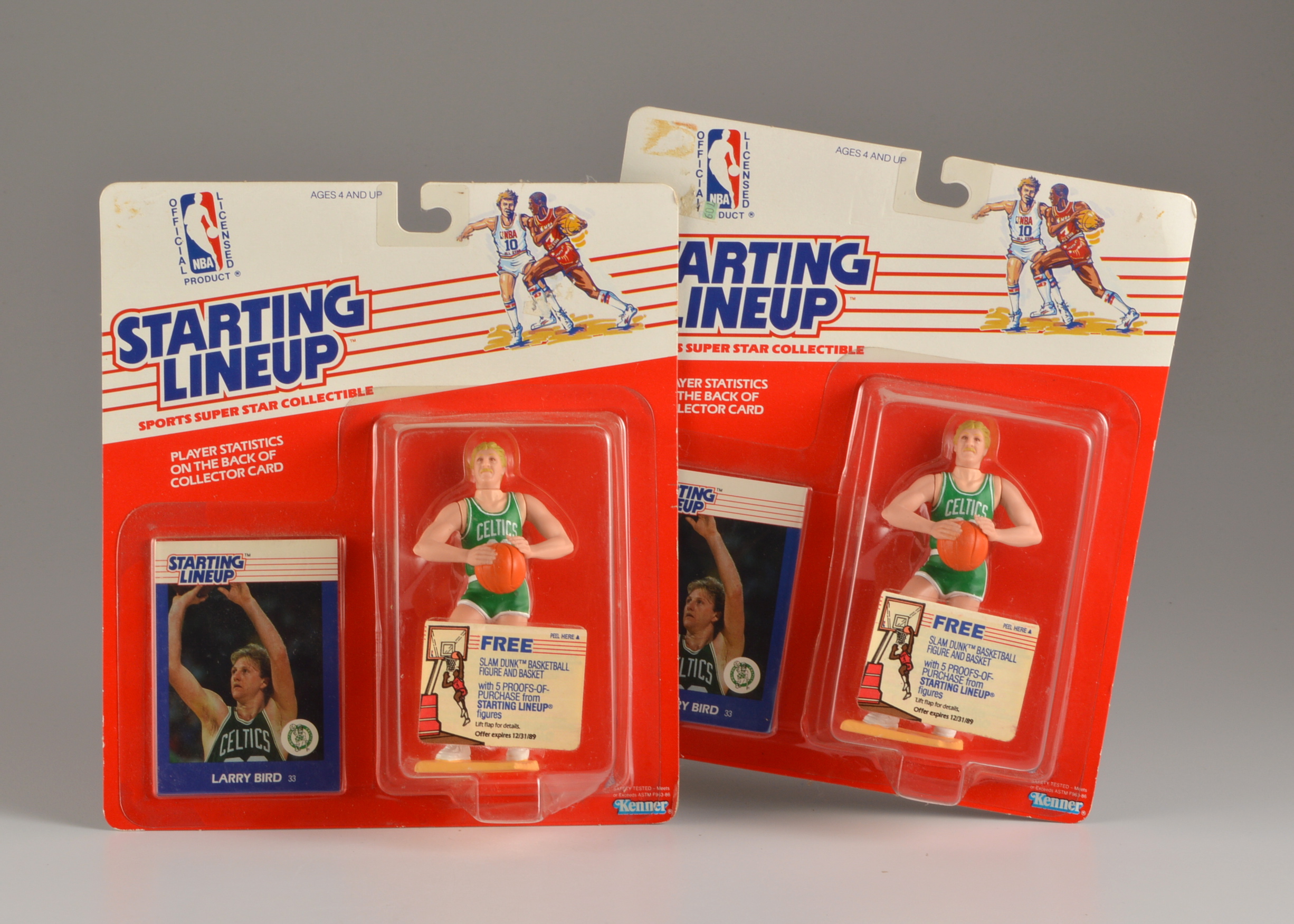 Pair of Starting Line Up Larry Bird Figures 1988
