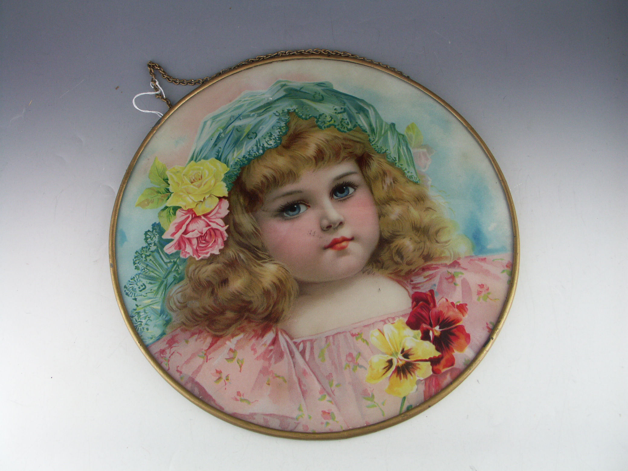 Vintage Victorian Print with Chain Frame