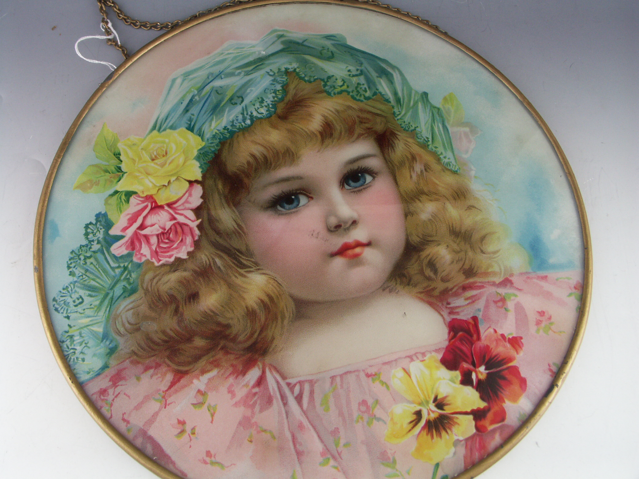 Vintage Victorian Print with Chain Frame