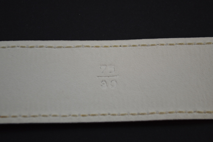 White Leather Prada Belt - Adjusable