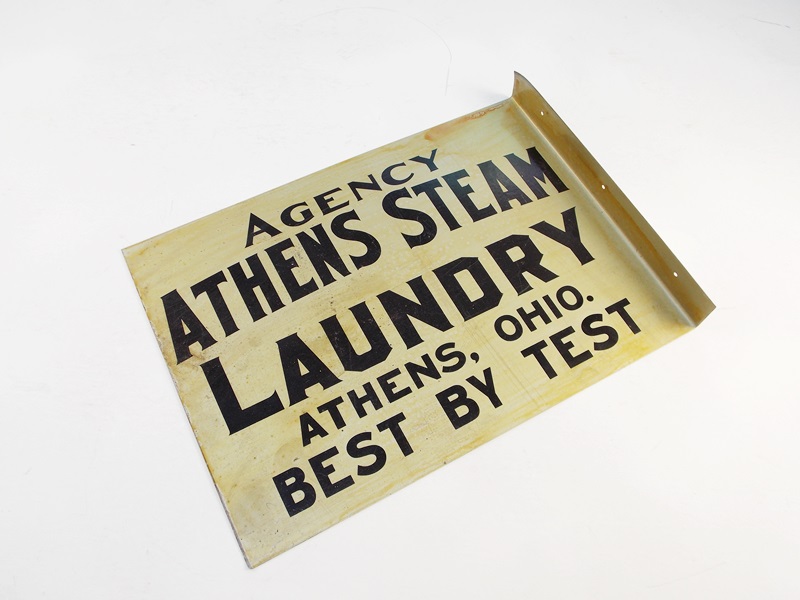 Vintage "Agency Athens Steam Laundry" Wall Sign