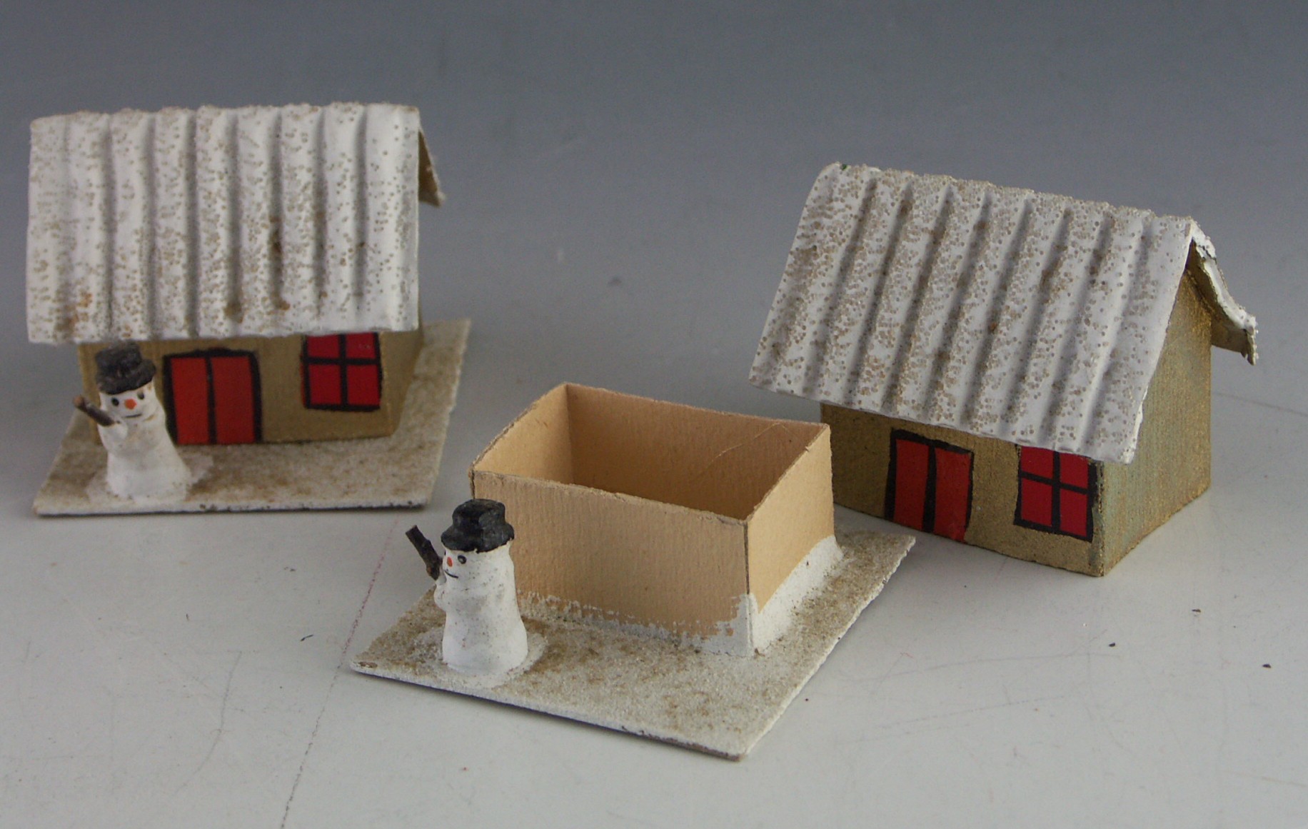 Three Vintage Germany Christmas Candy Boxes