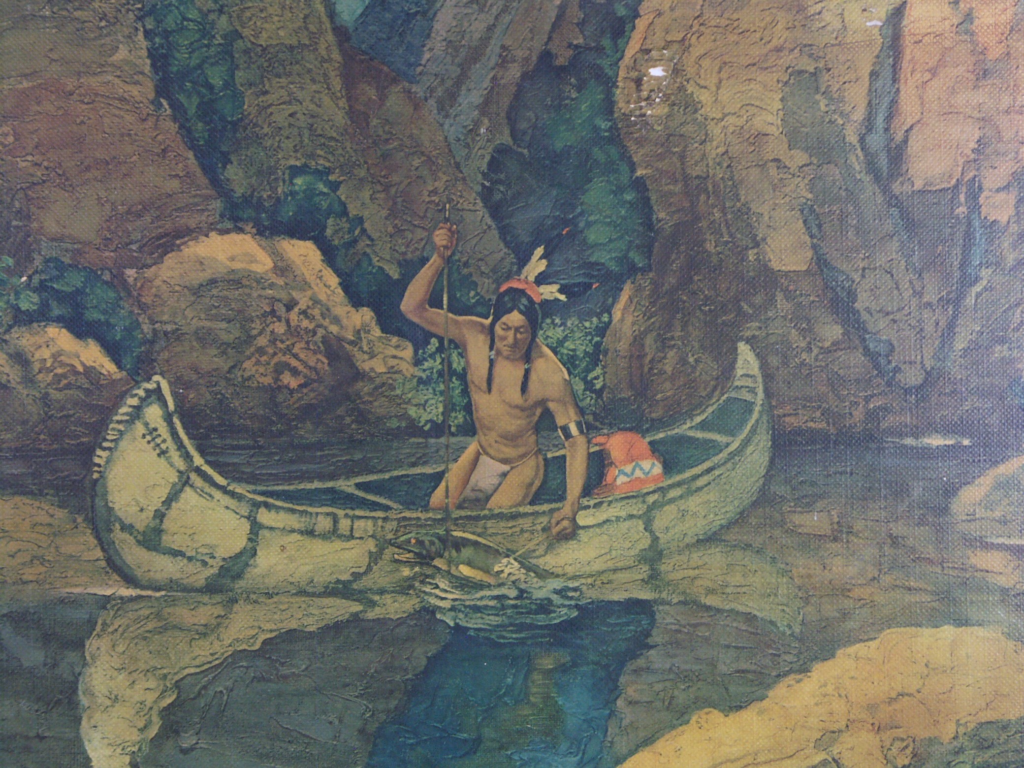 Vintage Borin Vivitone Giclee Print on Board