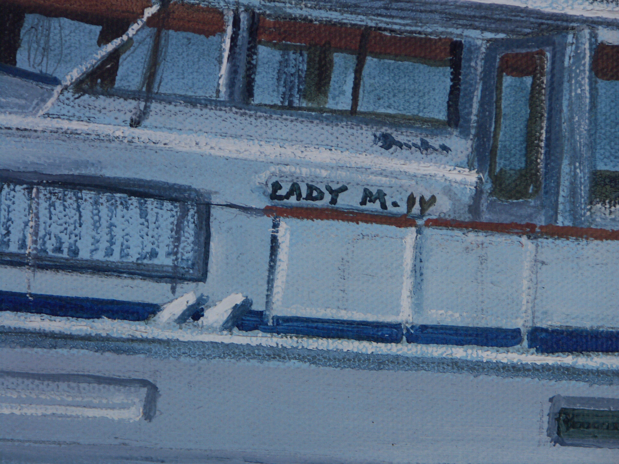 Marshall J. Rahn Original Oil - Yacht