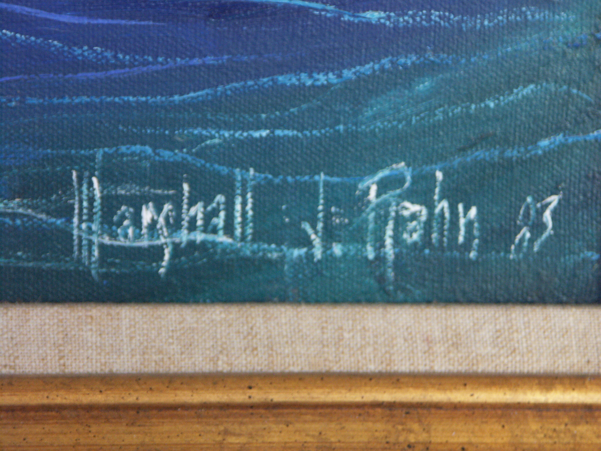 Marshall J. Rahn Original Oil - Yacht