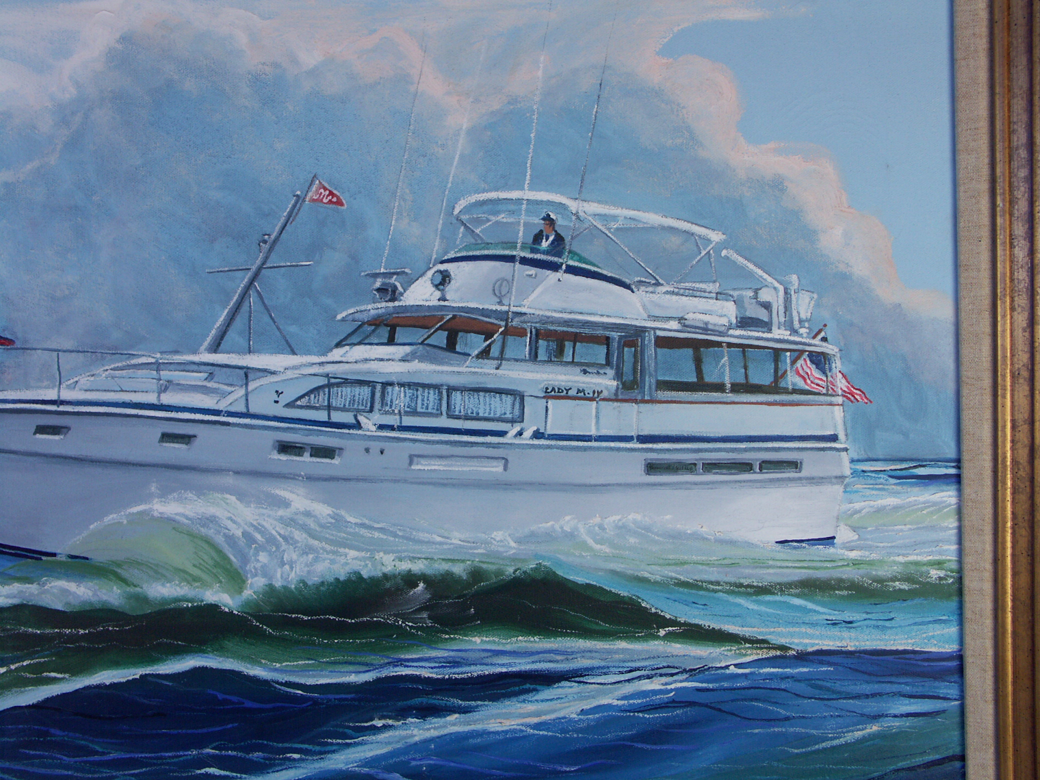 Marshall J. Rahn Original Oil - Yacht
