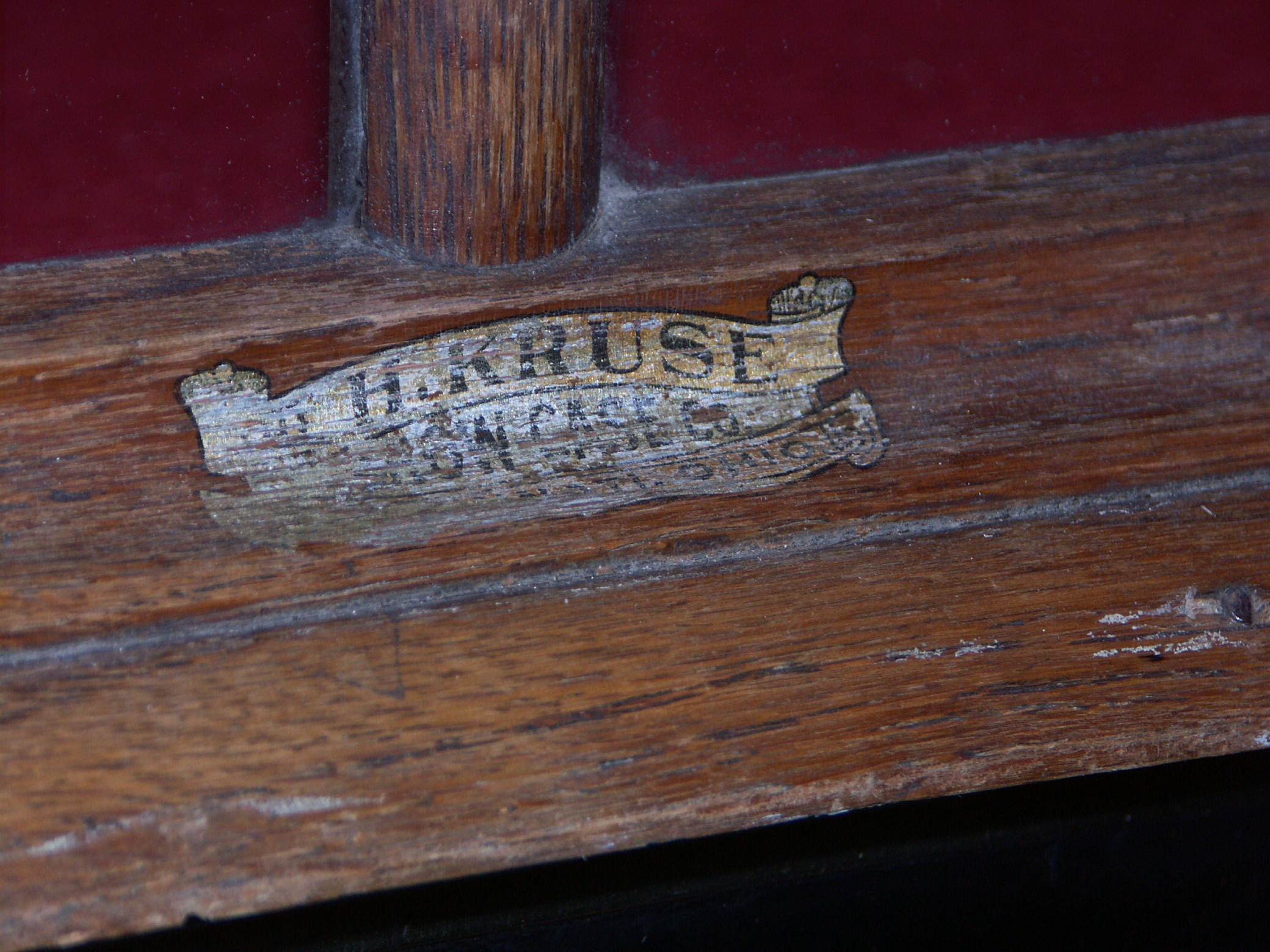 Vintage Oak Jewelry Display Case