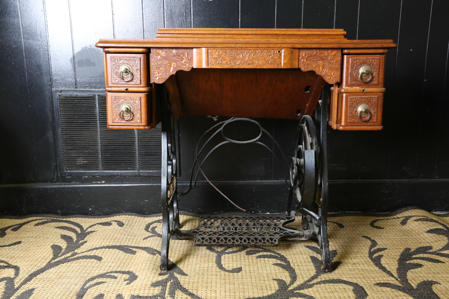 Antique Eldredge "B" Sewing Machine Cabinet