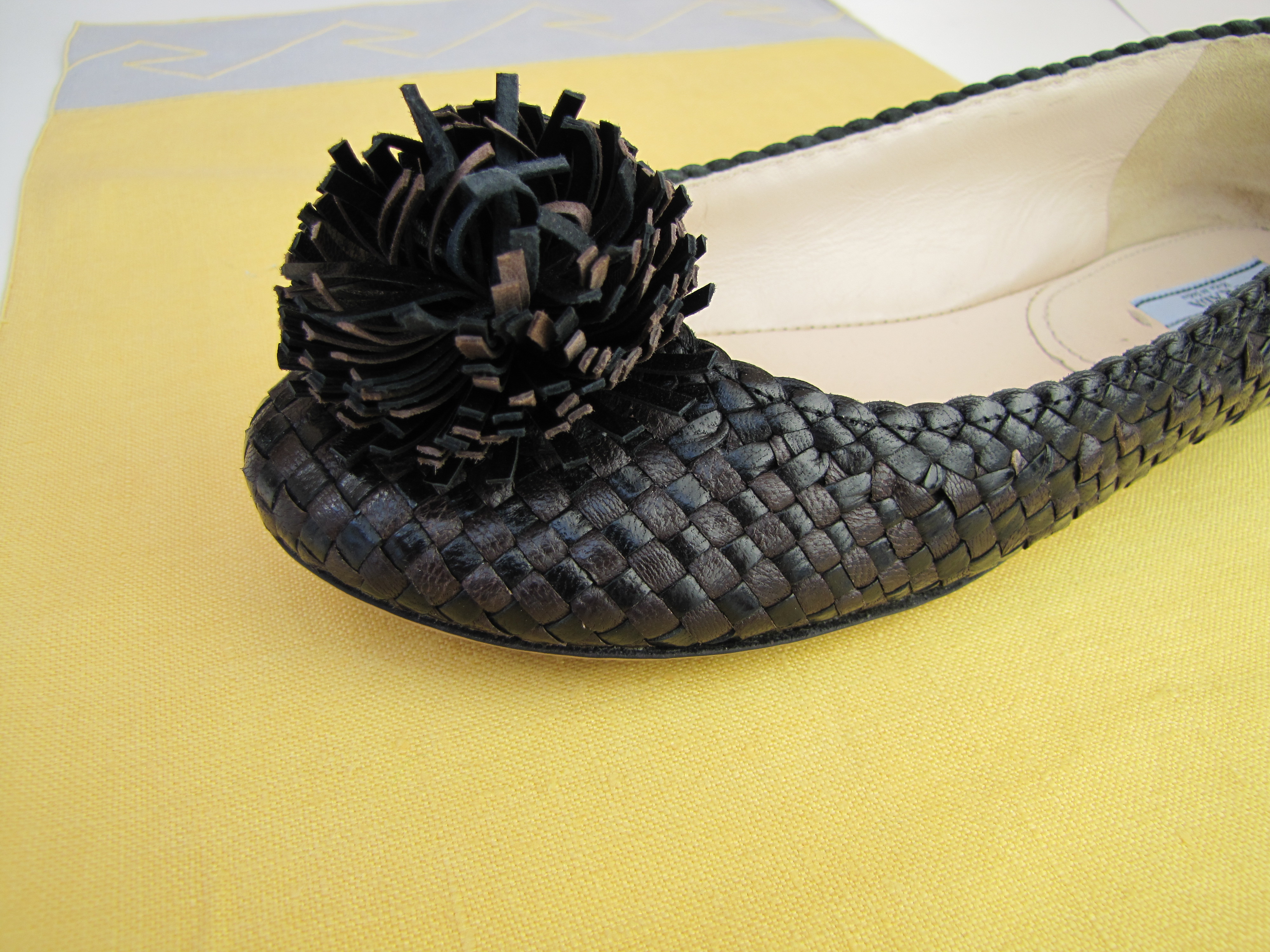 Designer Prada Leather Flats 