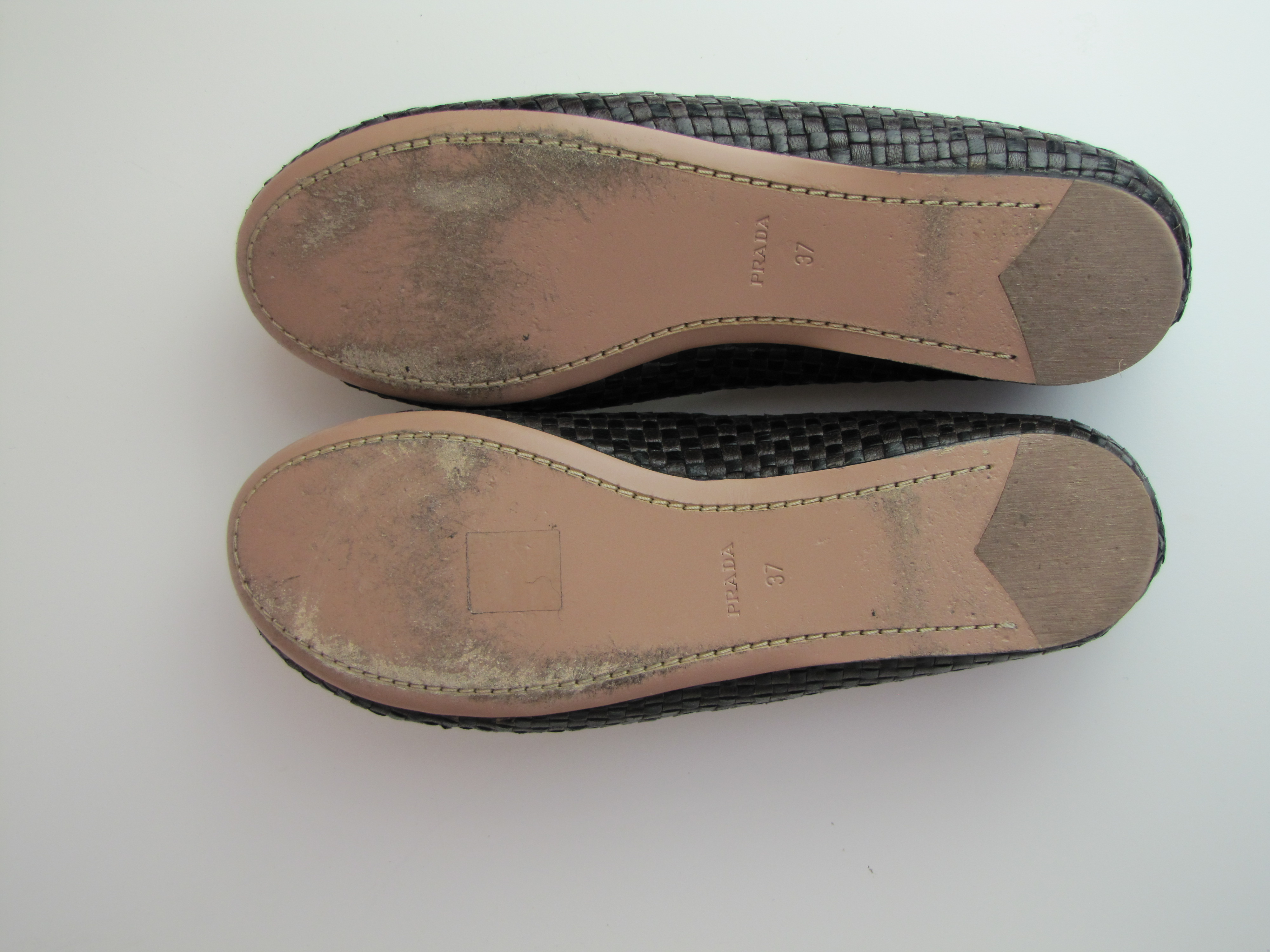 Designer Prada Leather Flats 