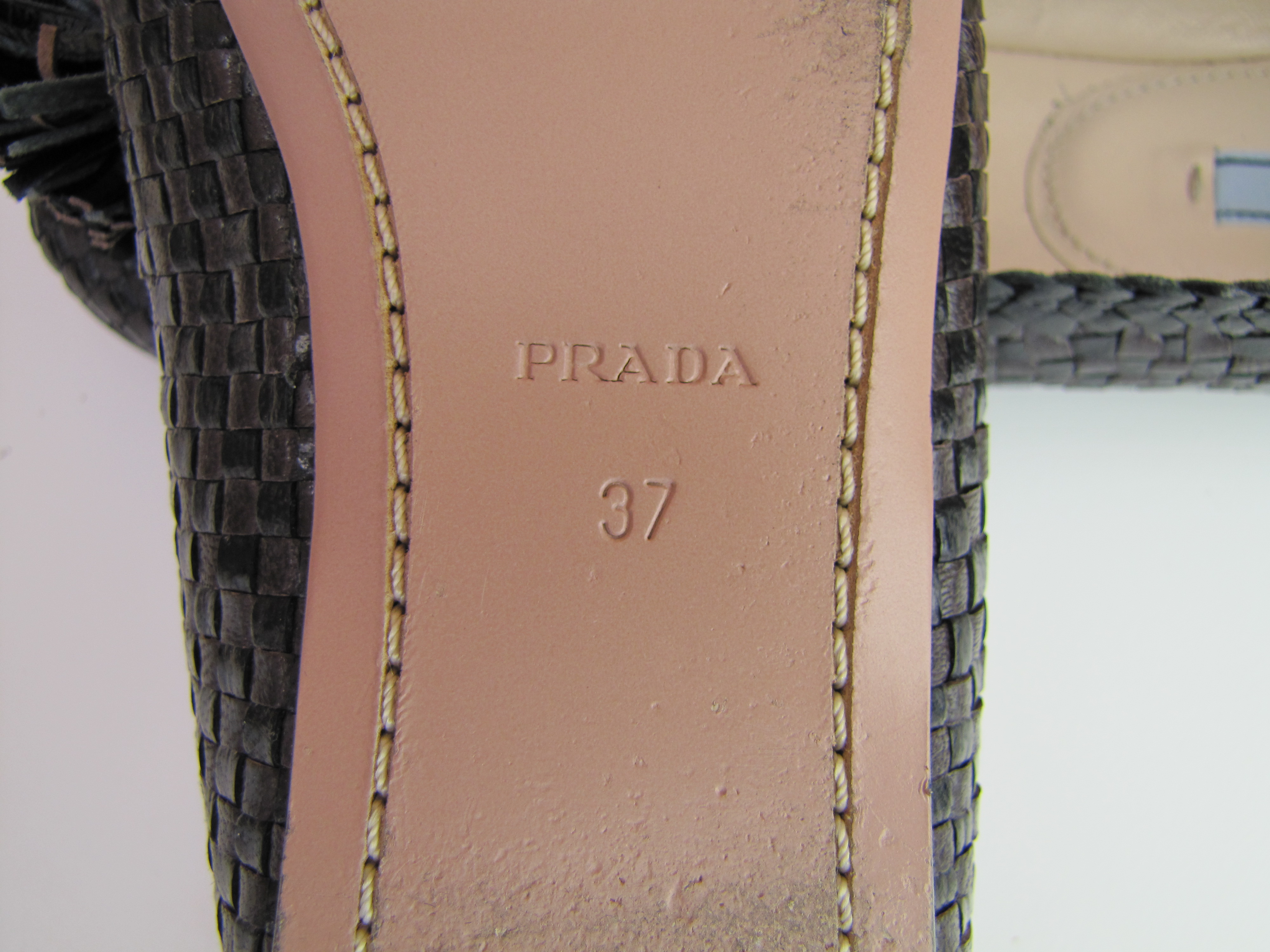 Designer Prada Leather Flats 