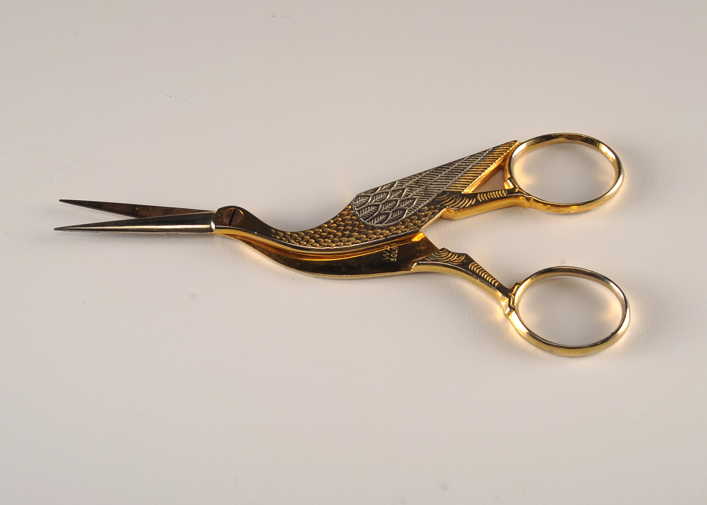 Vintage Solingen Germany Pointed Stork Embroidery Scissors