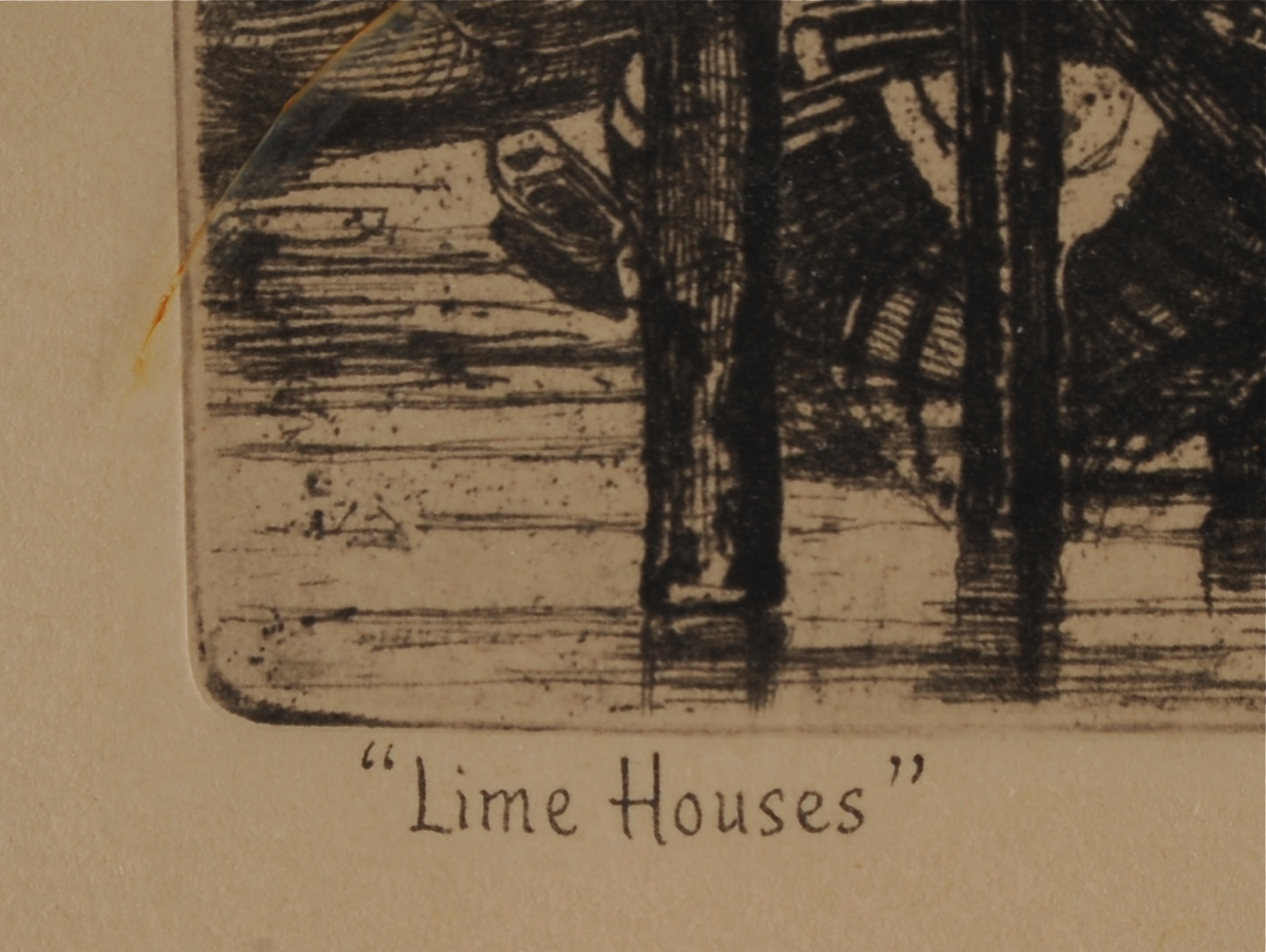 Whistler Etching of Thames Waterfront