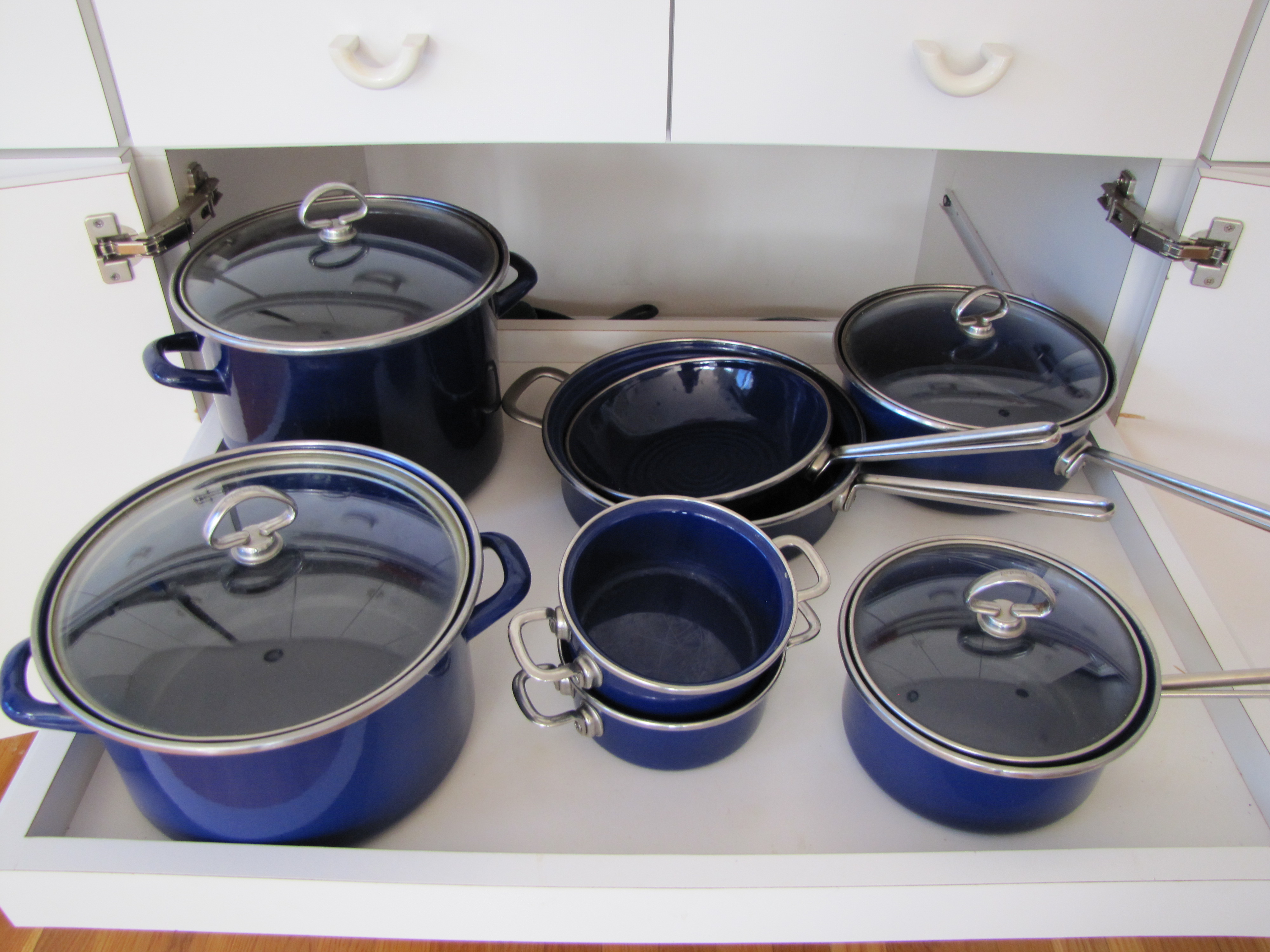 Chantal Cookware 12 Piece Set - Cobalt Blue