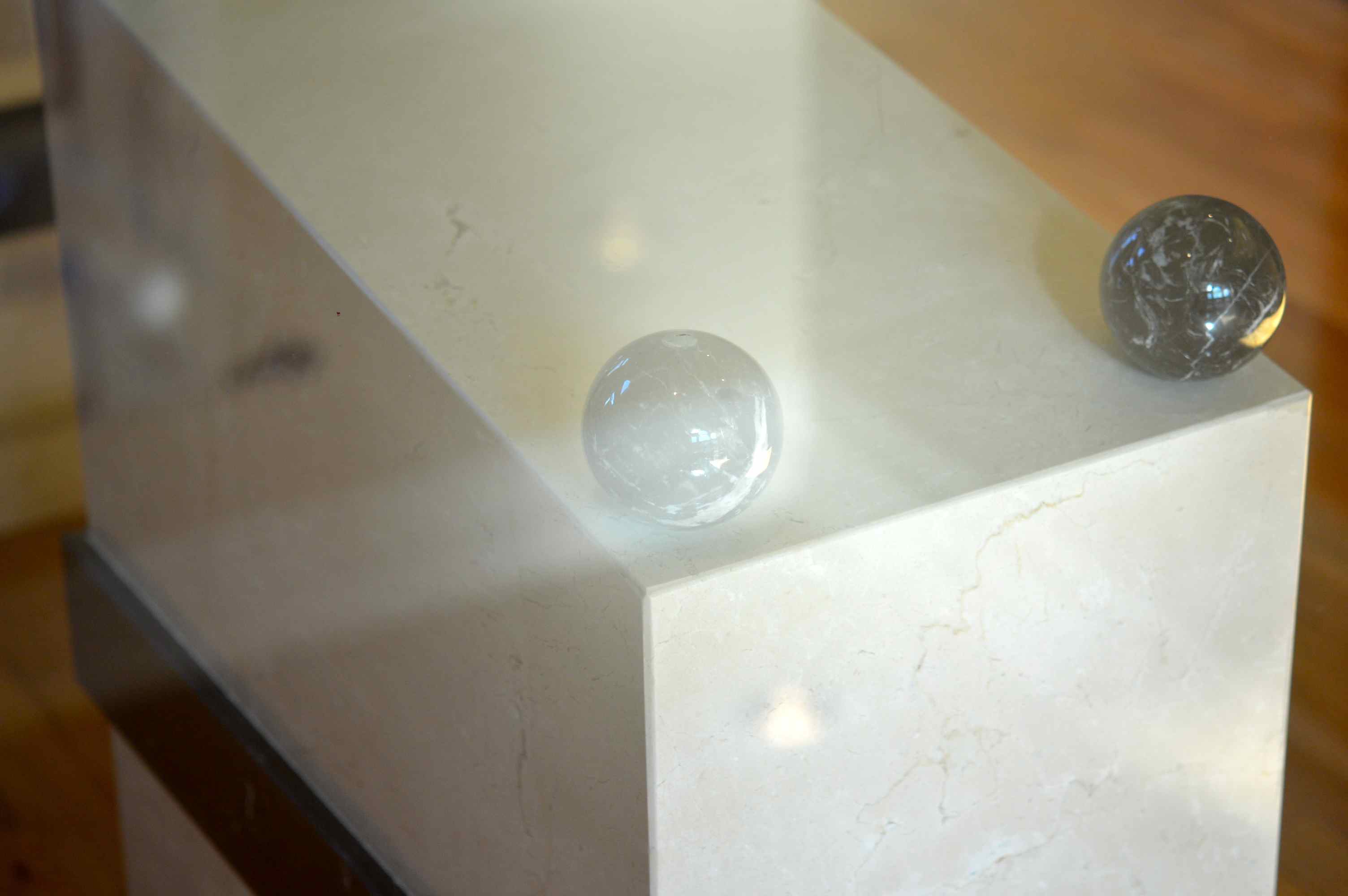 Contemporary Beveled Glass Top Dining Room Table