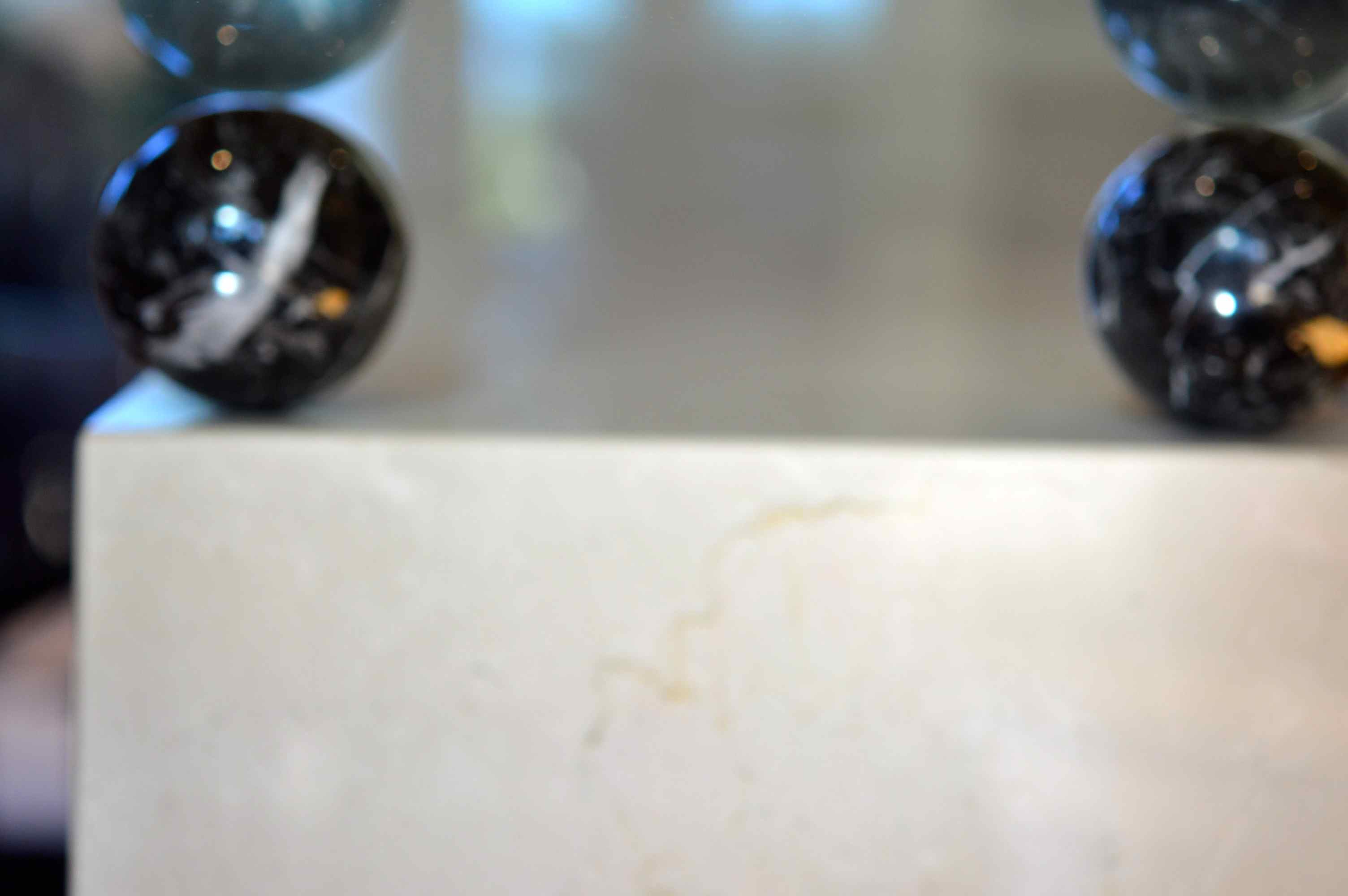 Contemporary Beveled Glass Top Dining Room Table