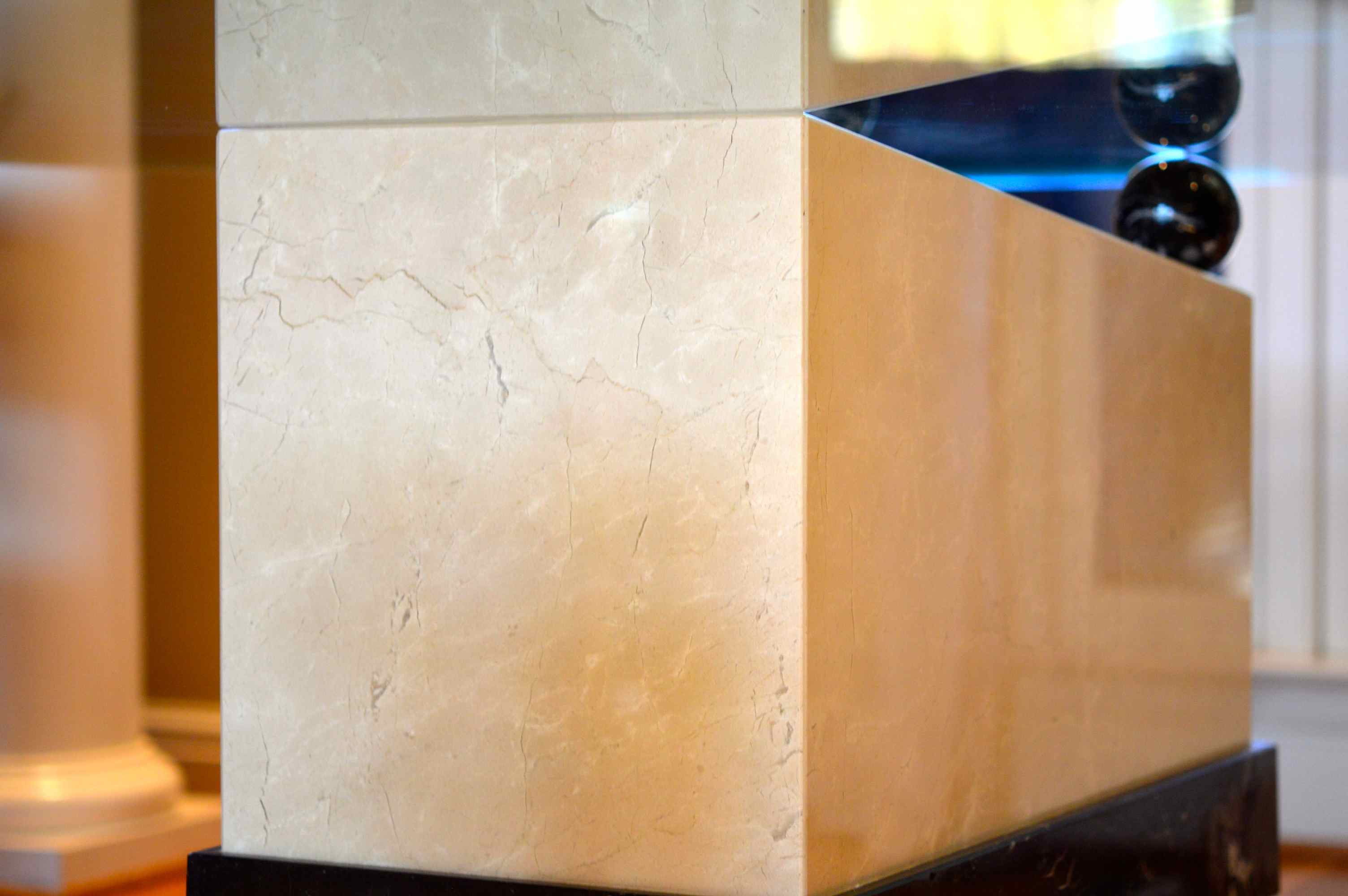 Contemporary Beveled Glass Top Dining Room Table