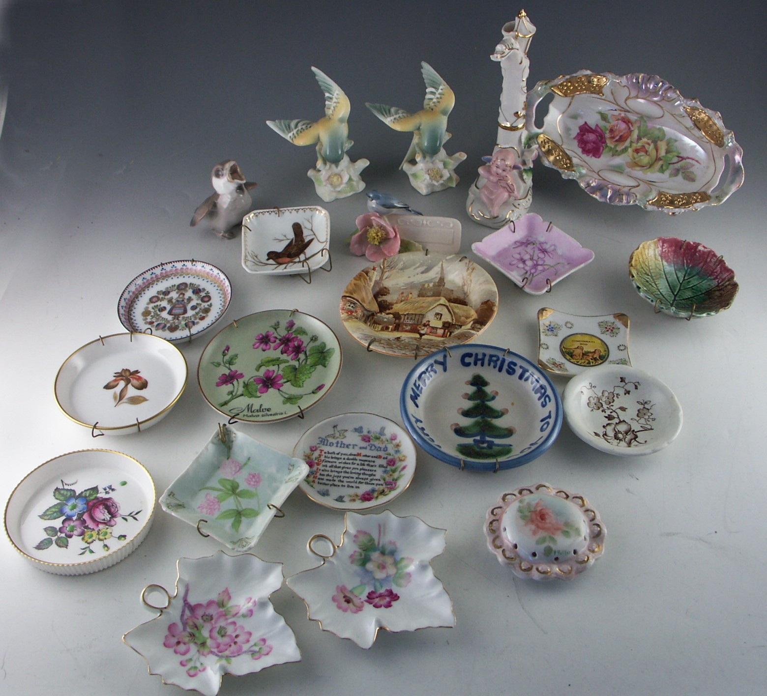 Shelf Lot of Vintage Small Porcelains