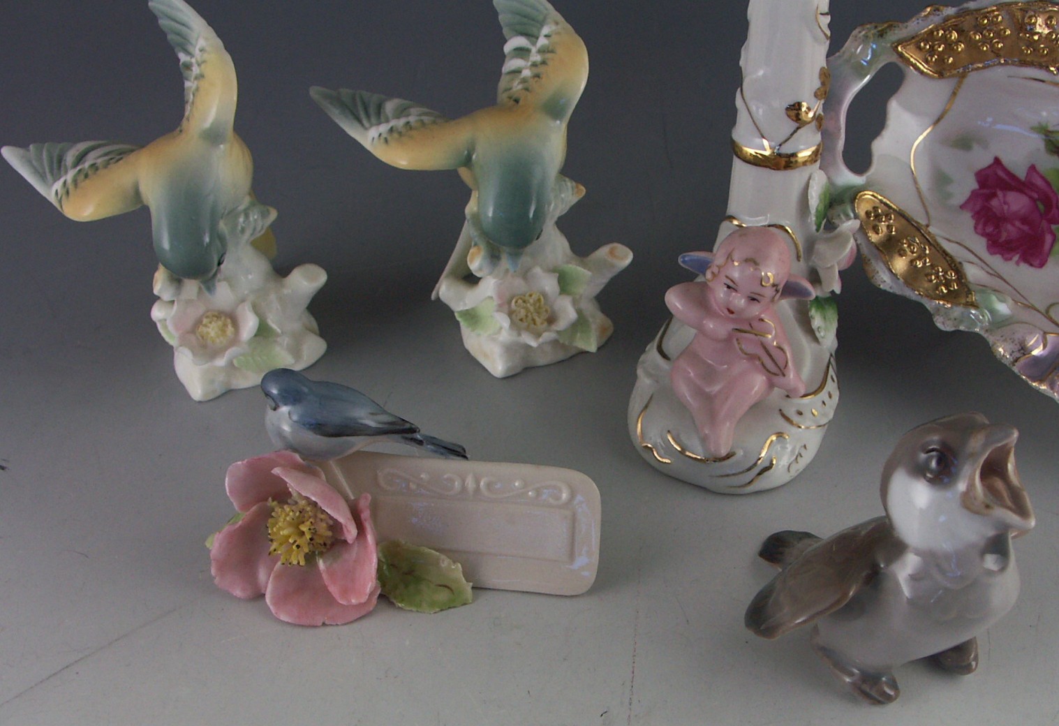 Shelf Lot of Vintage Small Porcelains