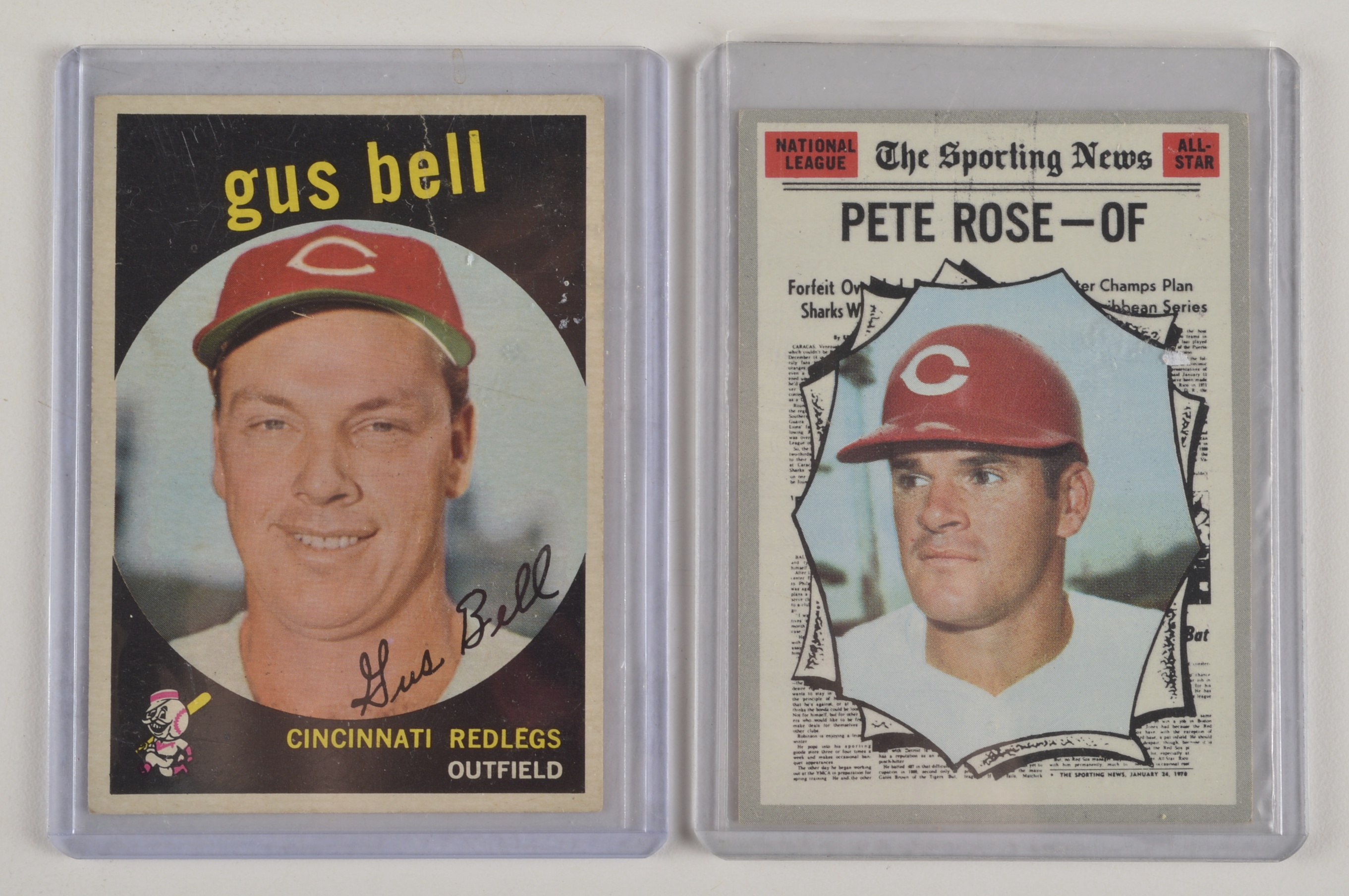 (6) Vintage Cincinnati Reds Players Baseball Cards