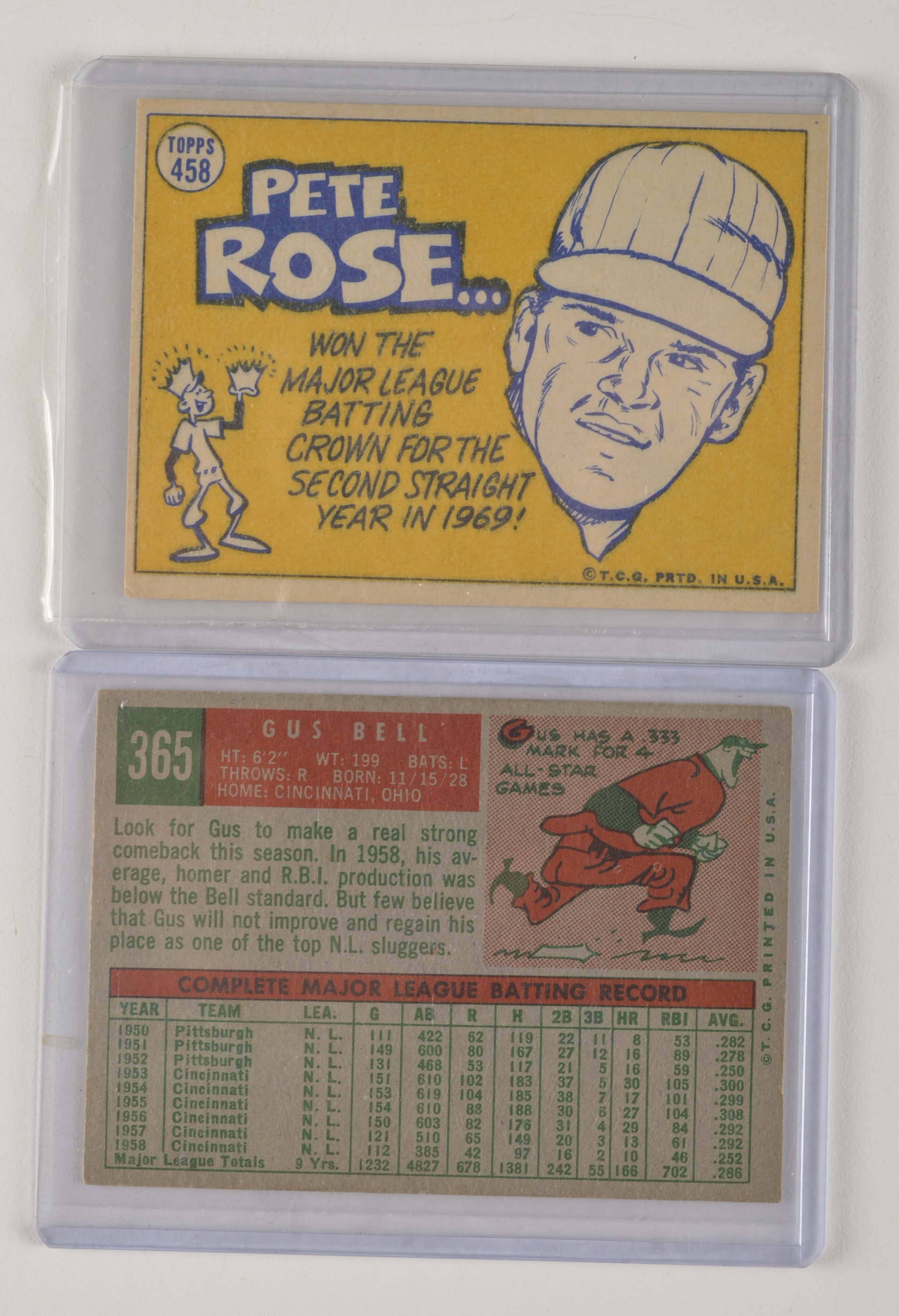 (6) Vintage Cincinnati Reds Players Baseball Cards