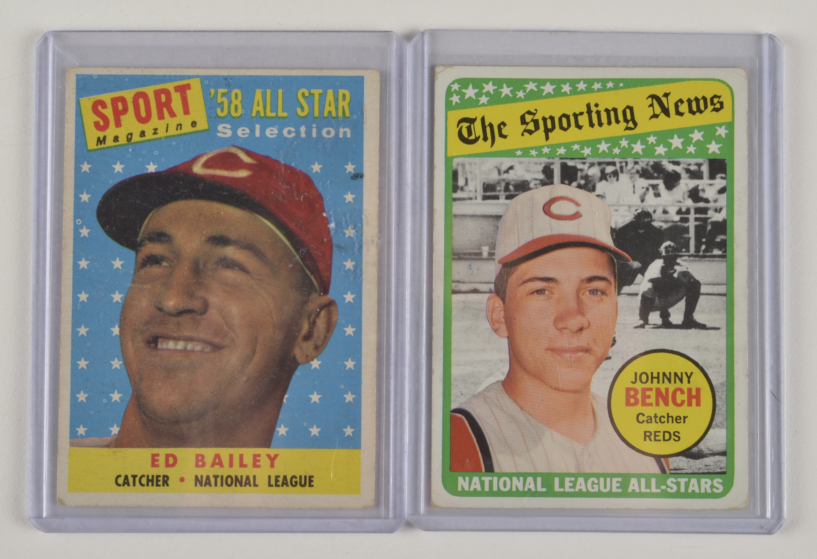 (6) Vintage Cincinnati Reds Players Baseball Cards