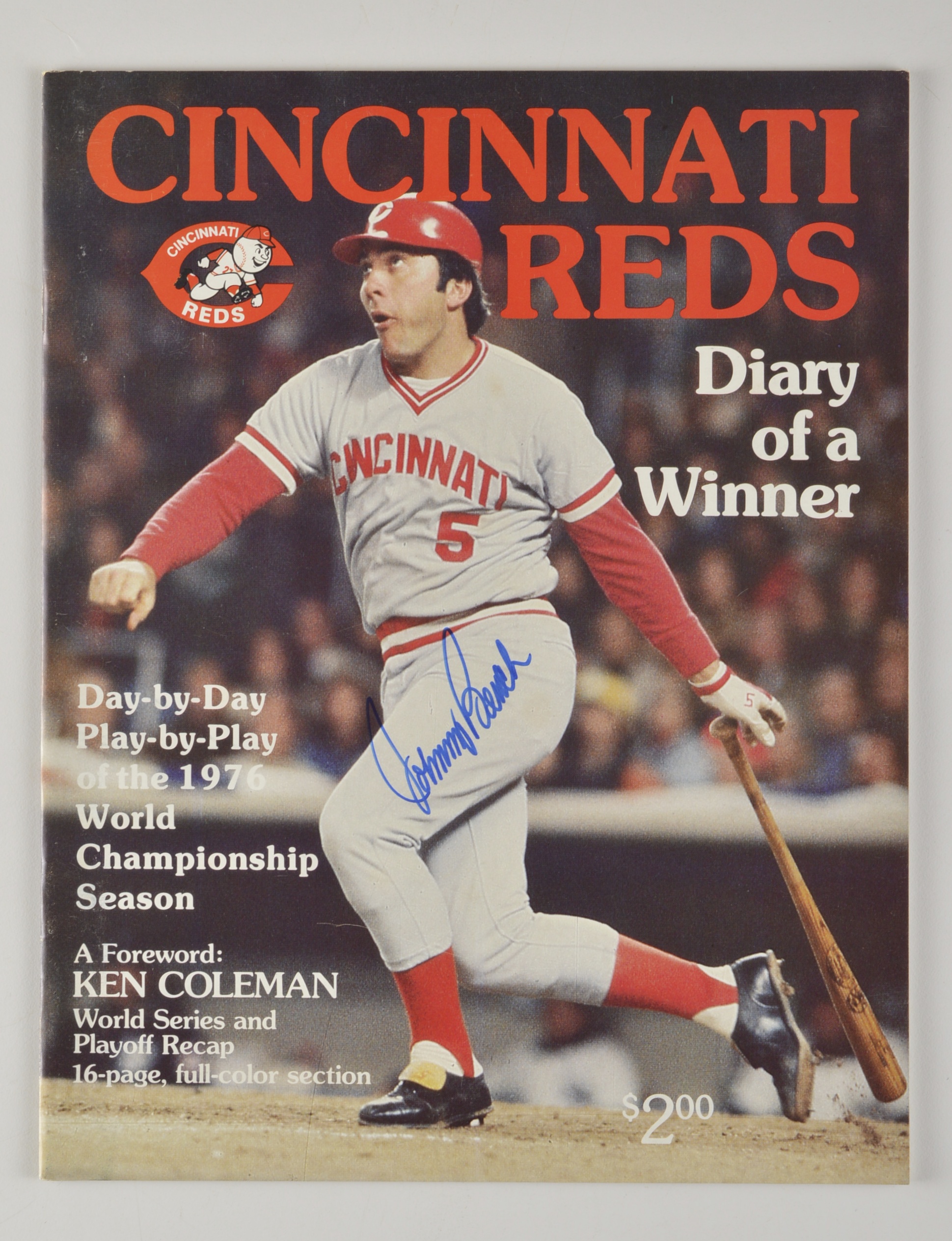 Johnny Bench Cincinnati Reds "DIARY OF A WINNER" Autographed Baseball Magazine