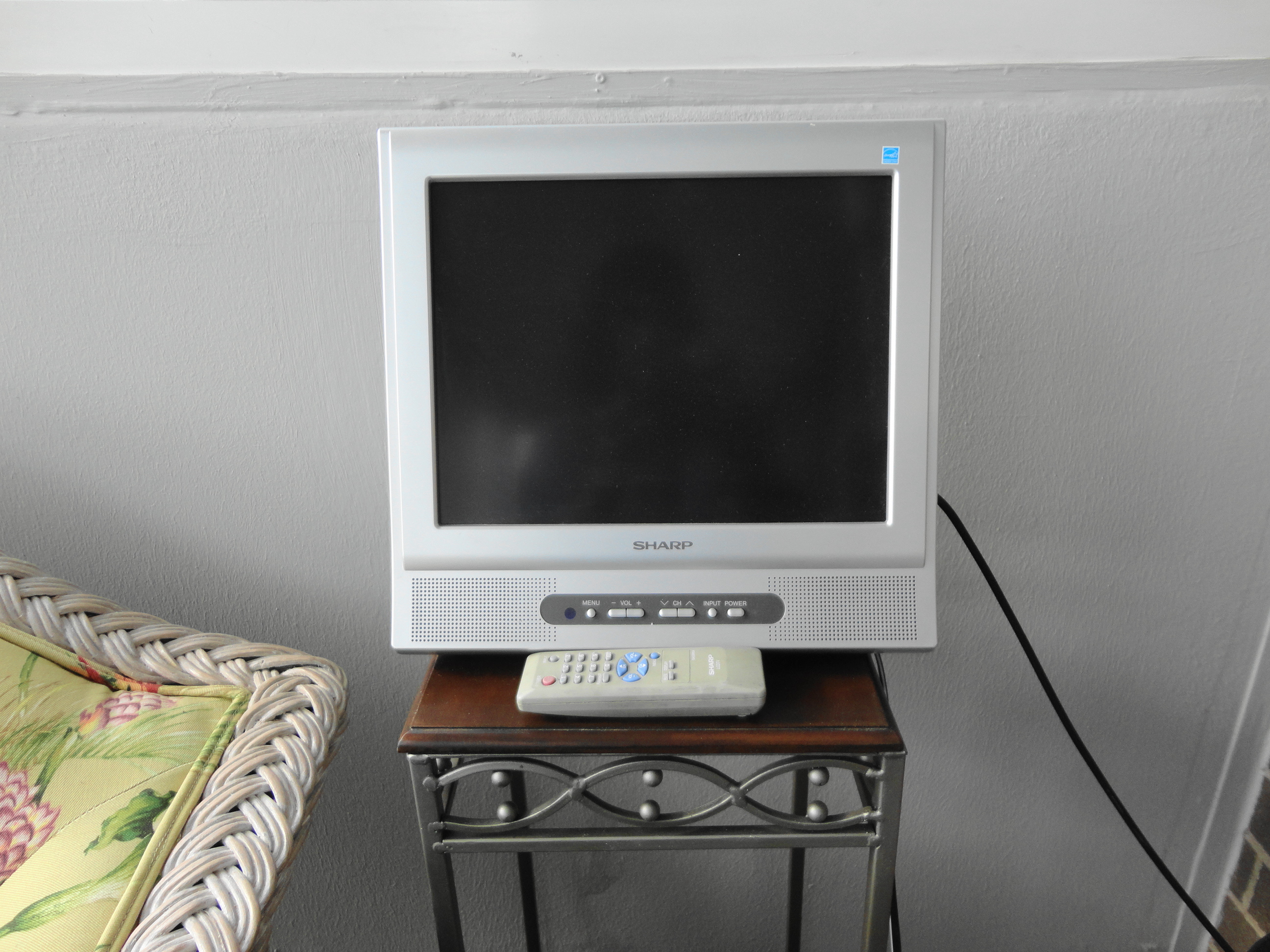 Sharp Color TV with Cast Metal Stand